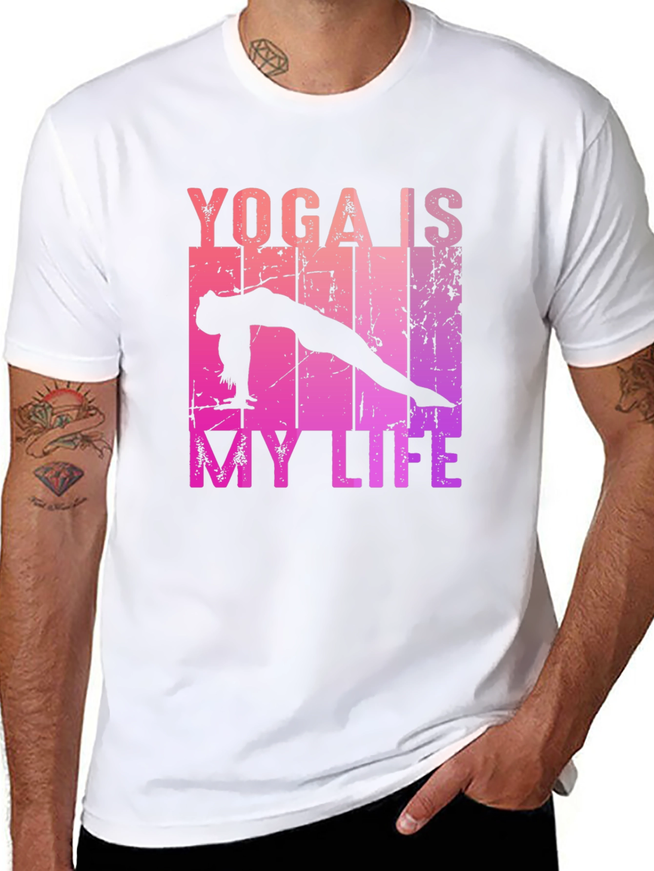 Yoga Is My Life Black T-Shirt