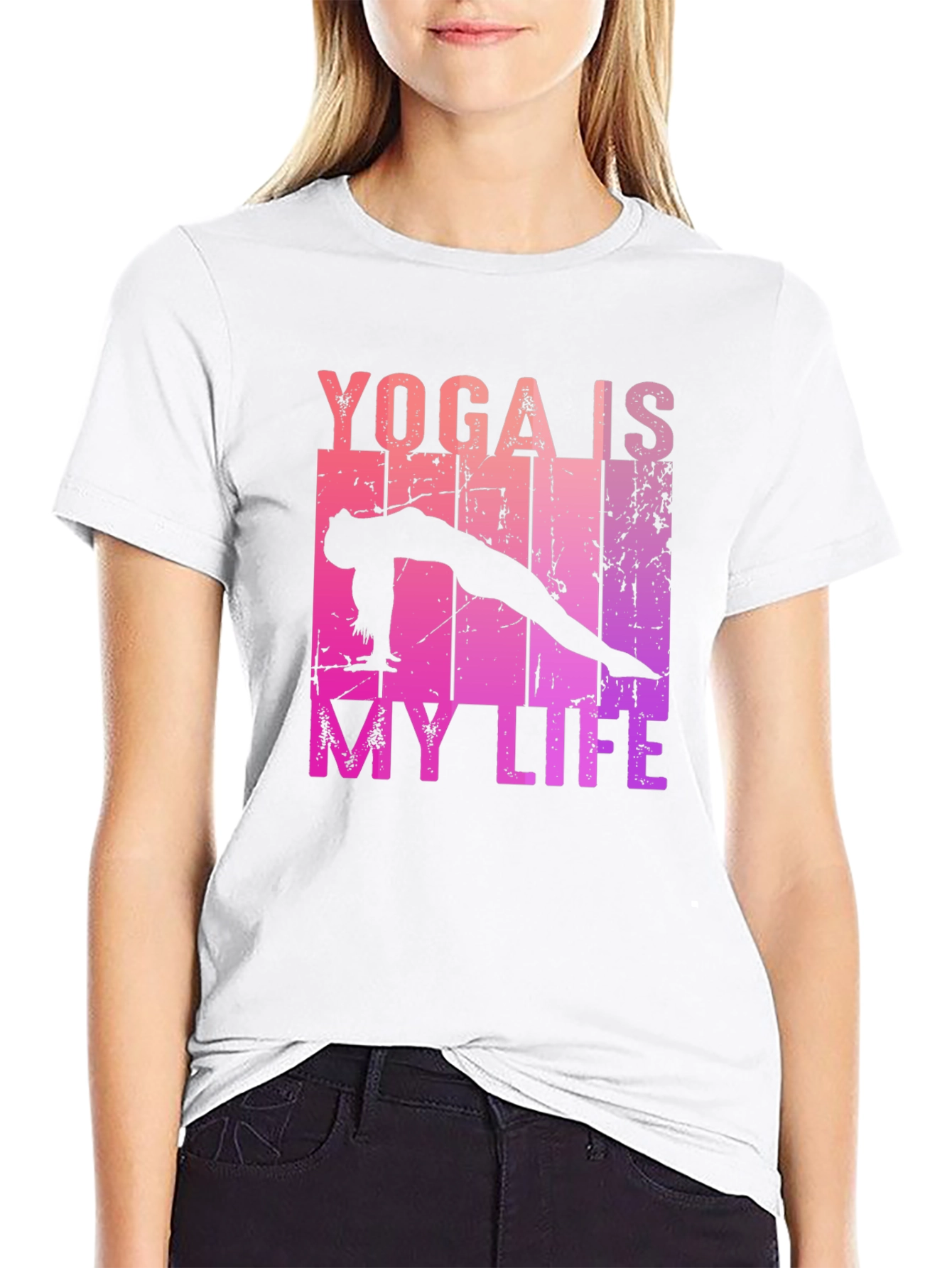 Yoga Is My Life Black T-Shirt