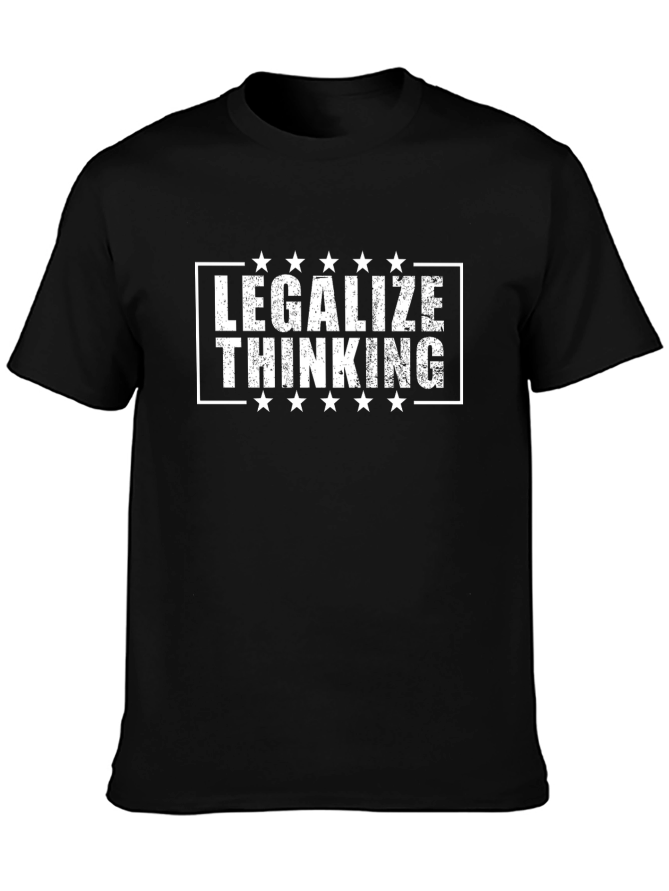 Legalize Thinking Graphic Tee - Black Cotton T-Shirt