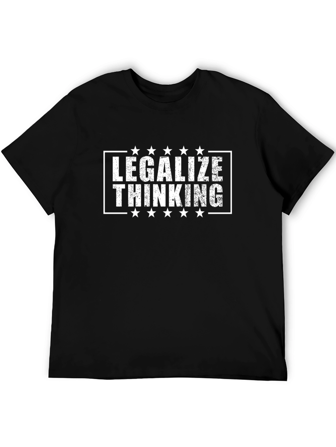 Legalize Thinking Graphic Tee - Black Cotton T-Shirt