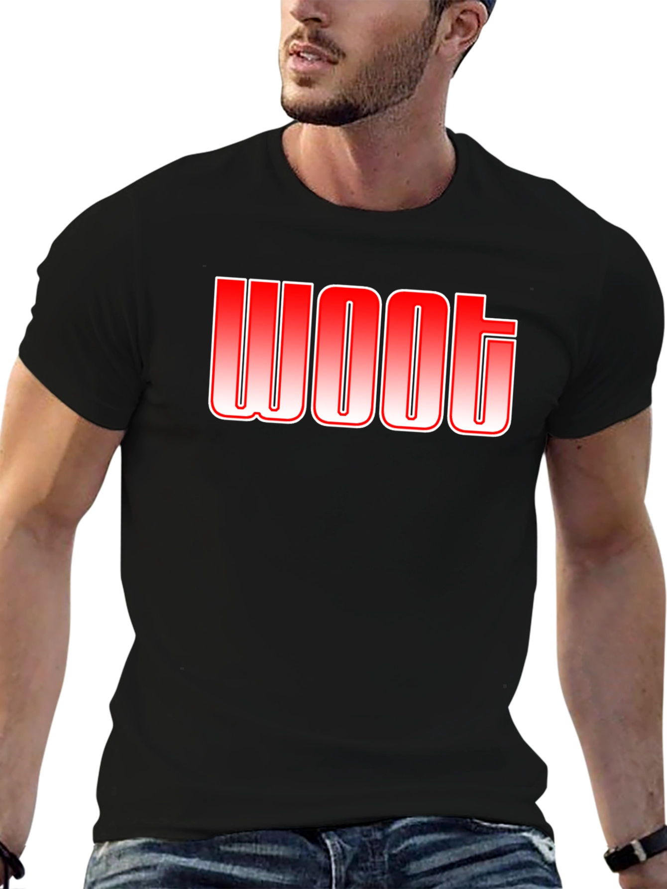 Woot Graphic Tee - Trendy Casual Cotton T-Shirt