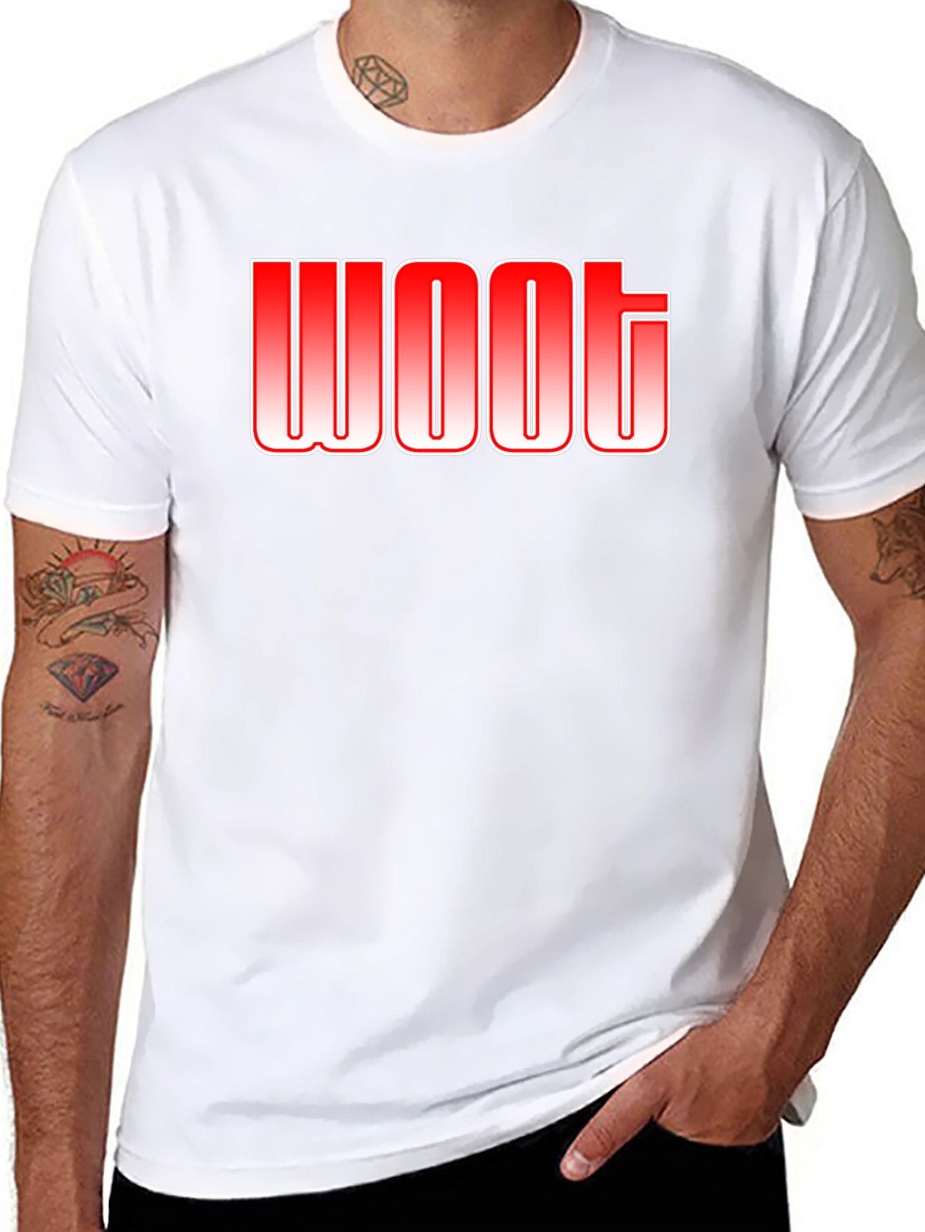 Woot Graphic Tee - Trendy Casual Cotton T-Shirt