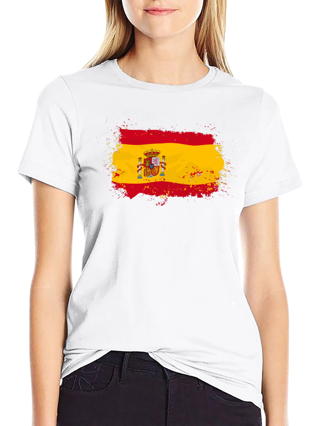 Spain Flag T-Shirt - Distressed Design