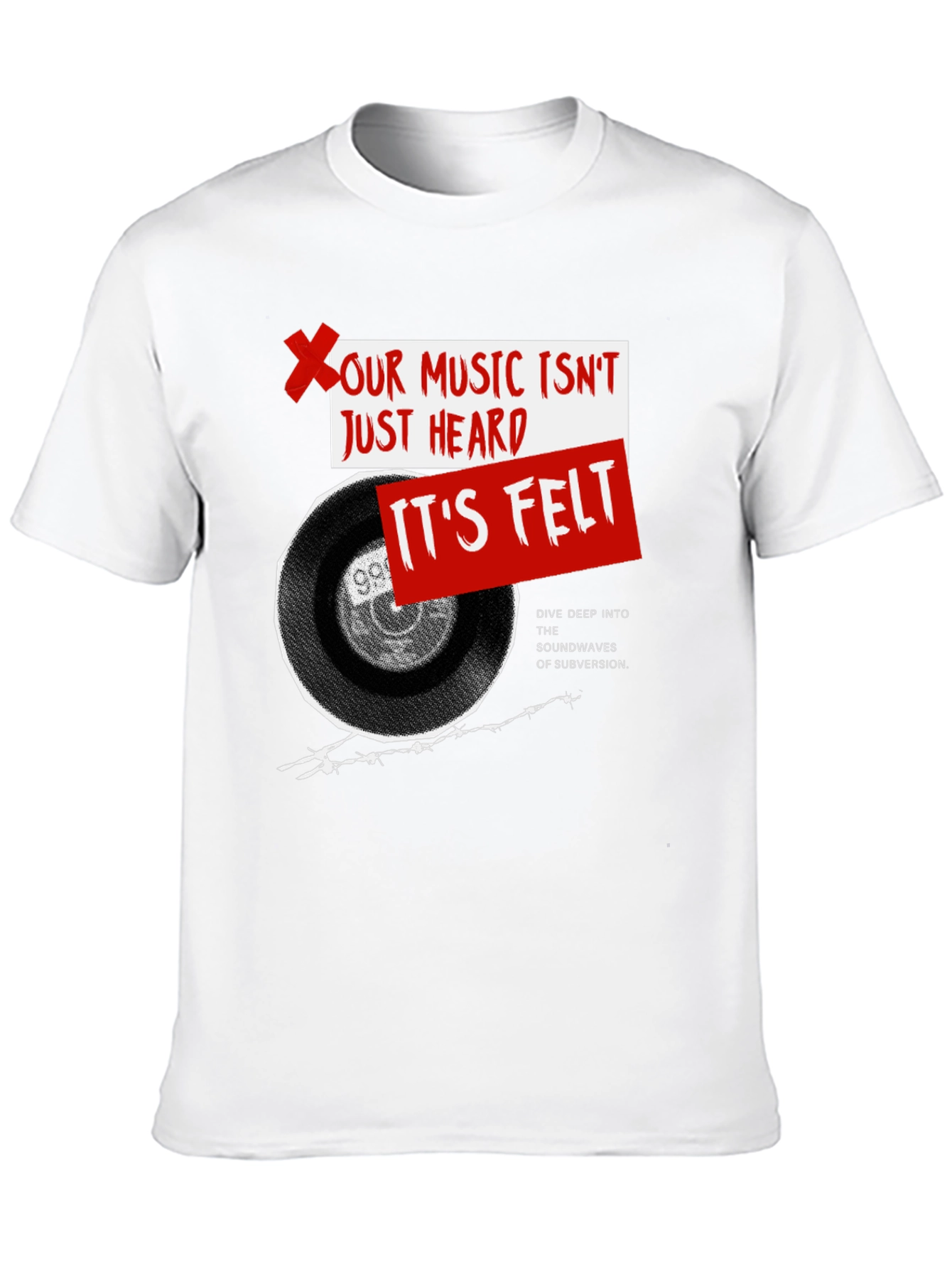 Music Felt T-Shirt - Dive Deep Subversion Sounds