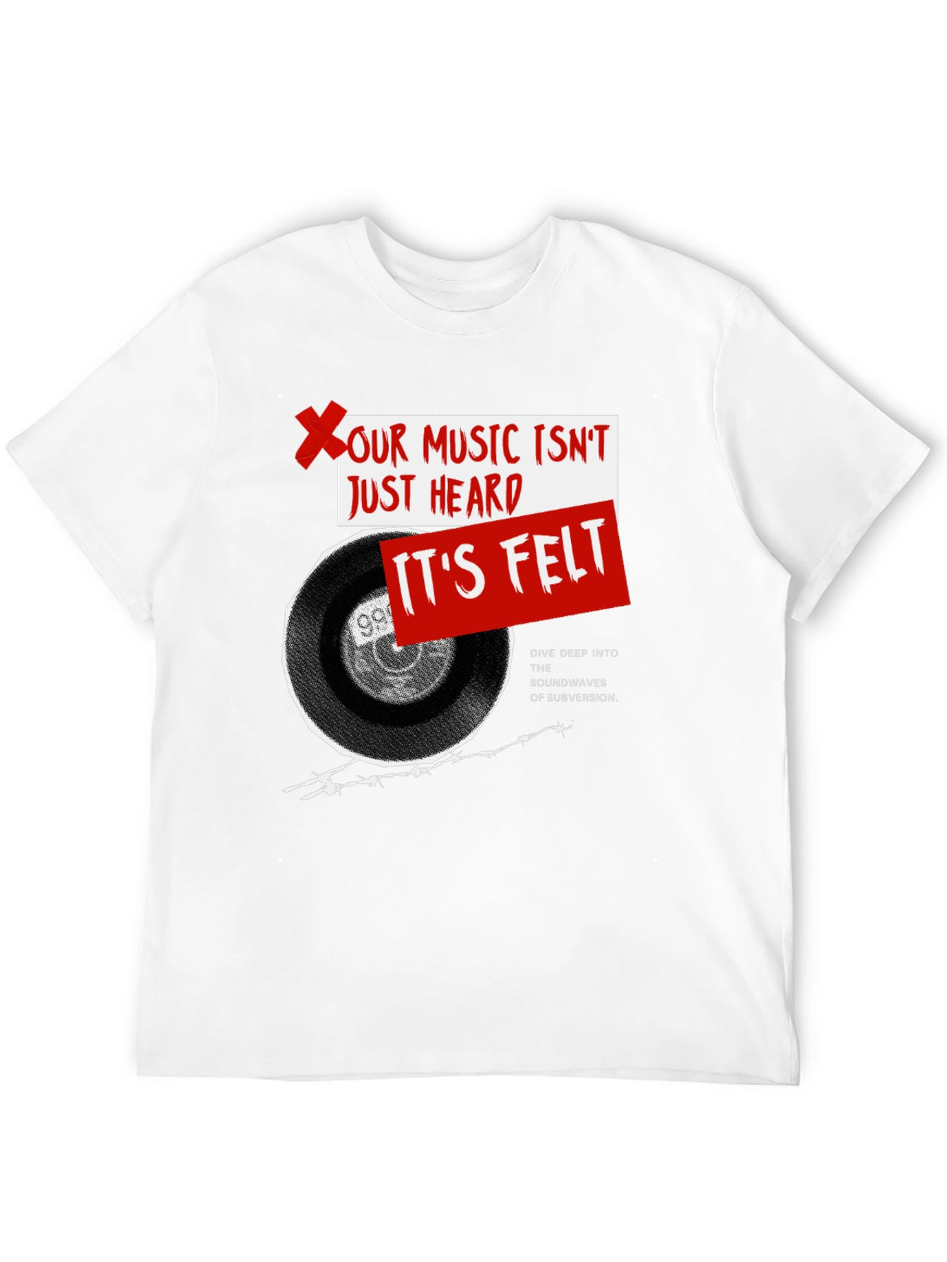 Music Felt T-Shirt - Dive Deep Subversion Sounds
