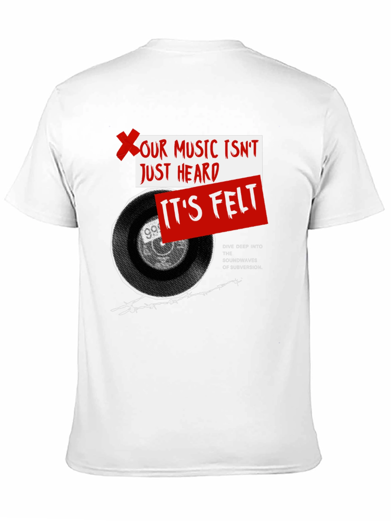 Music Felt T-Shirt - Dive Deep Subversion Sounds