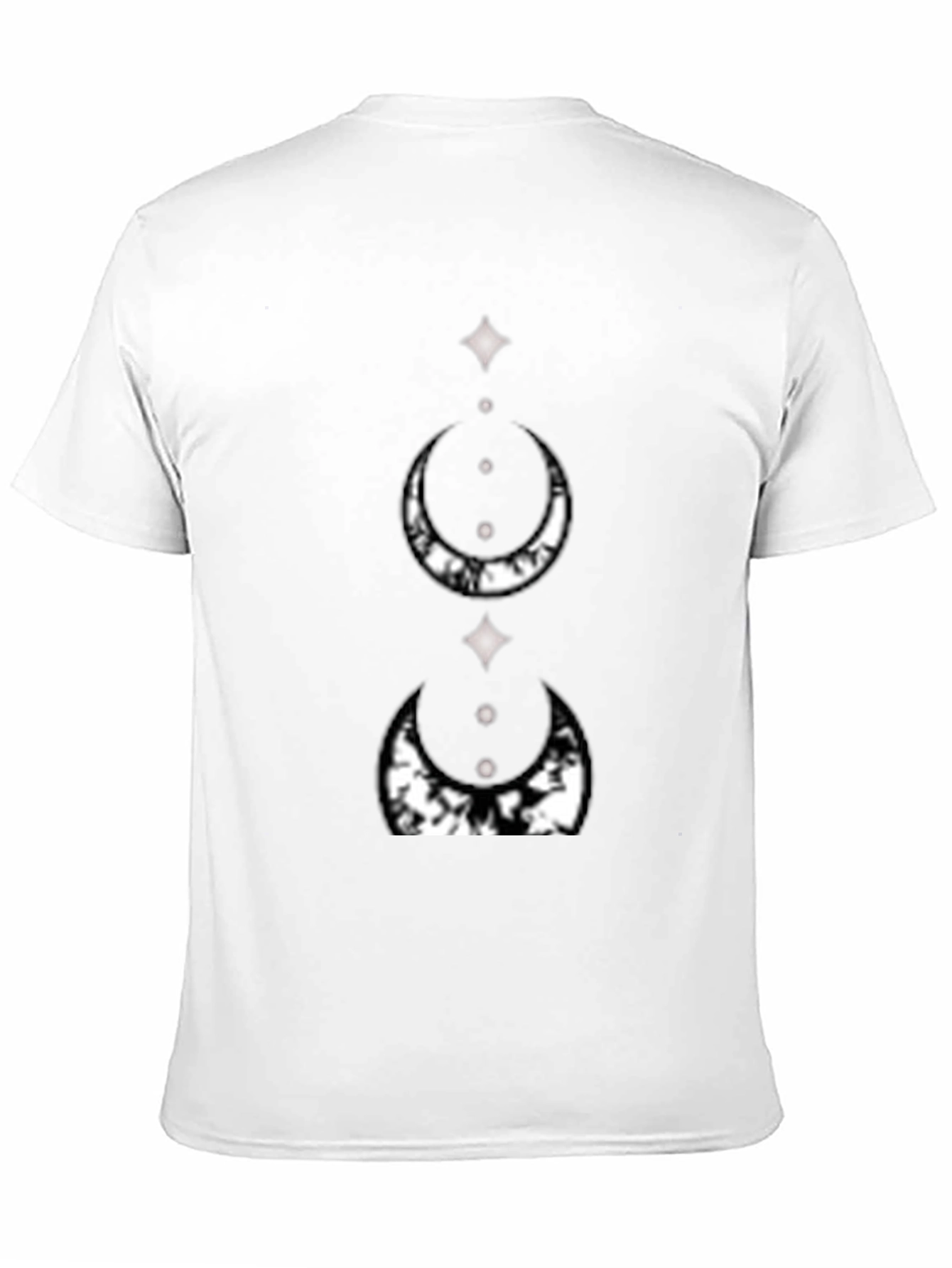 Mystic Moon Phase Graphic Tee - Black Cotton