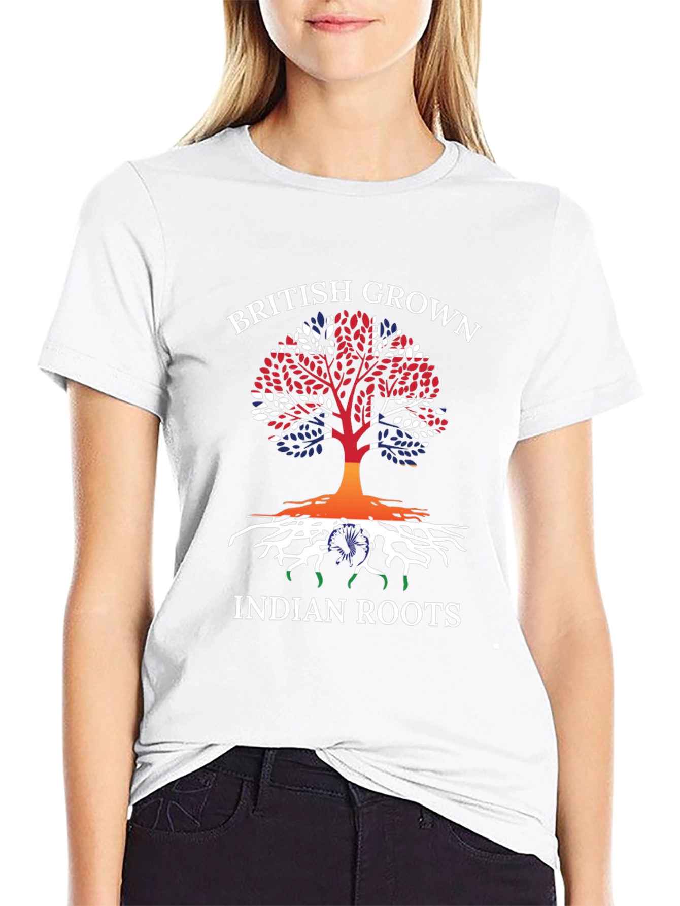 British Grown Indian Roots Graphic T-Shirt