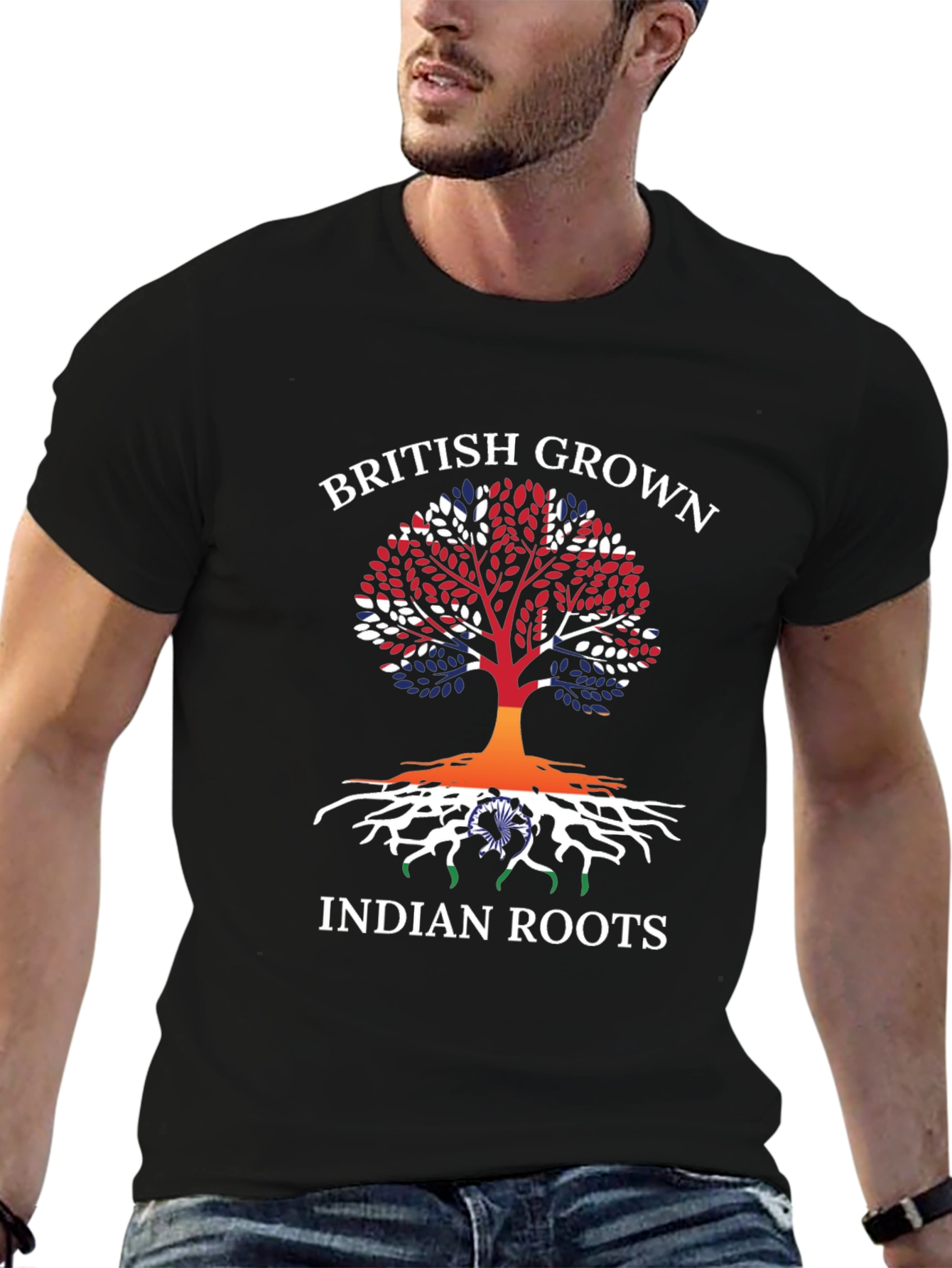 British Grown Indian Roots Graphic T-Shirt