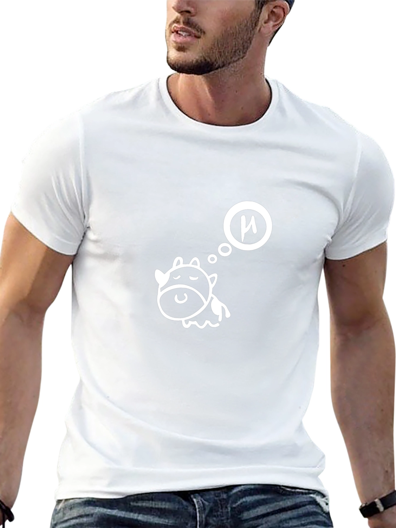 Dreaming Cow Black T-Shirt