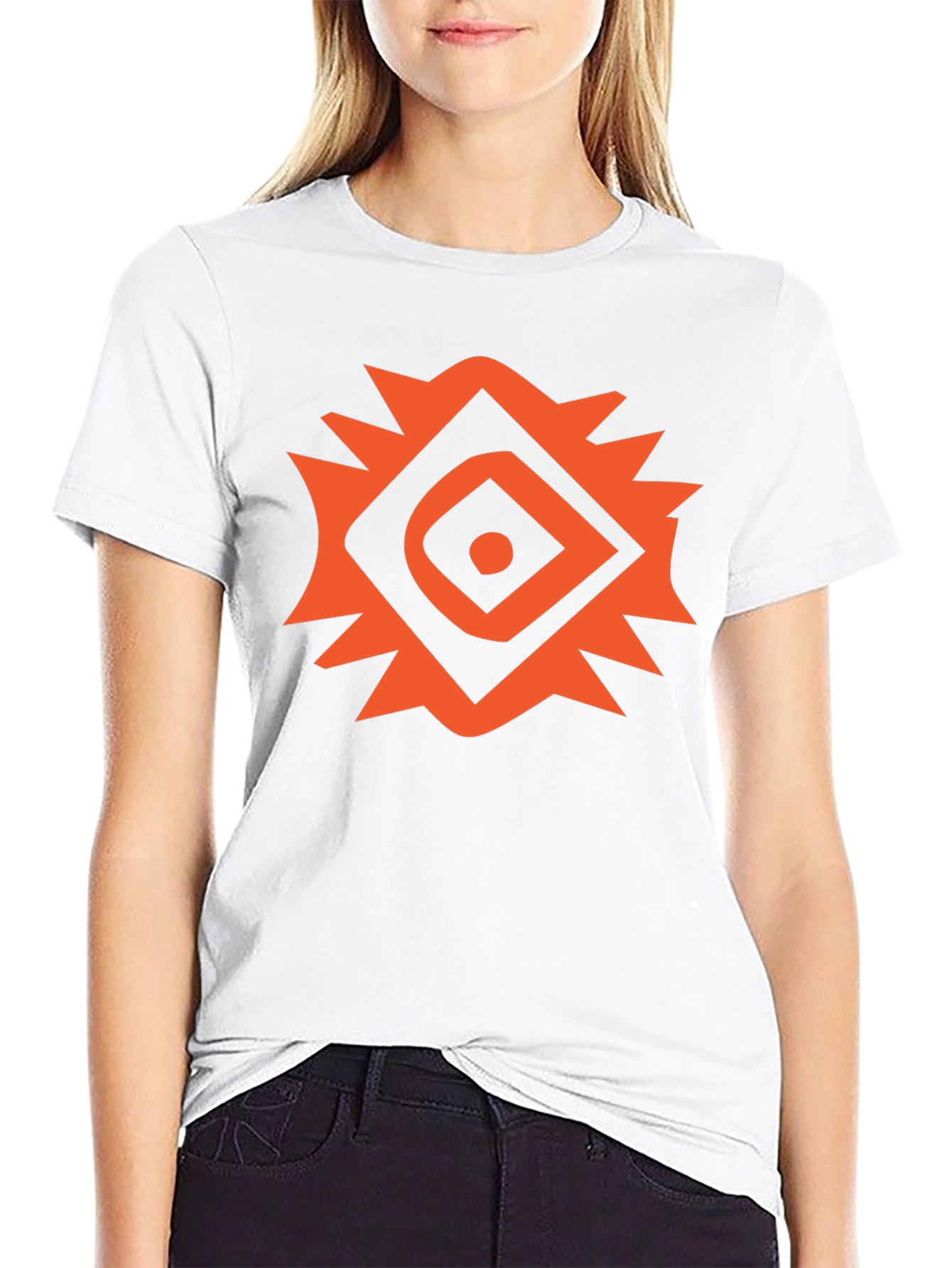 Abstract Geometric Graphic Black T-Shirt