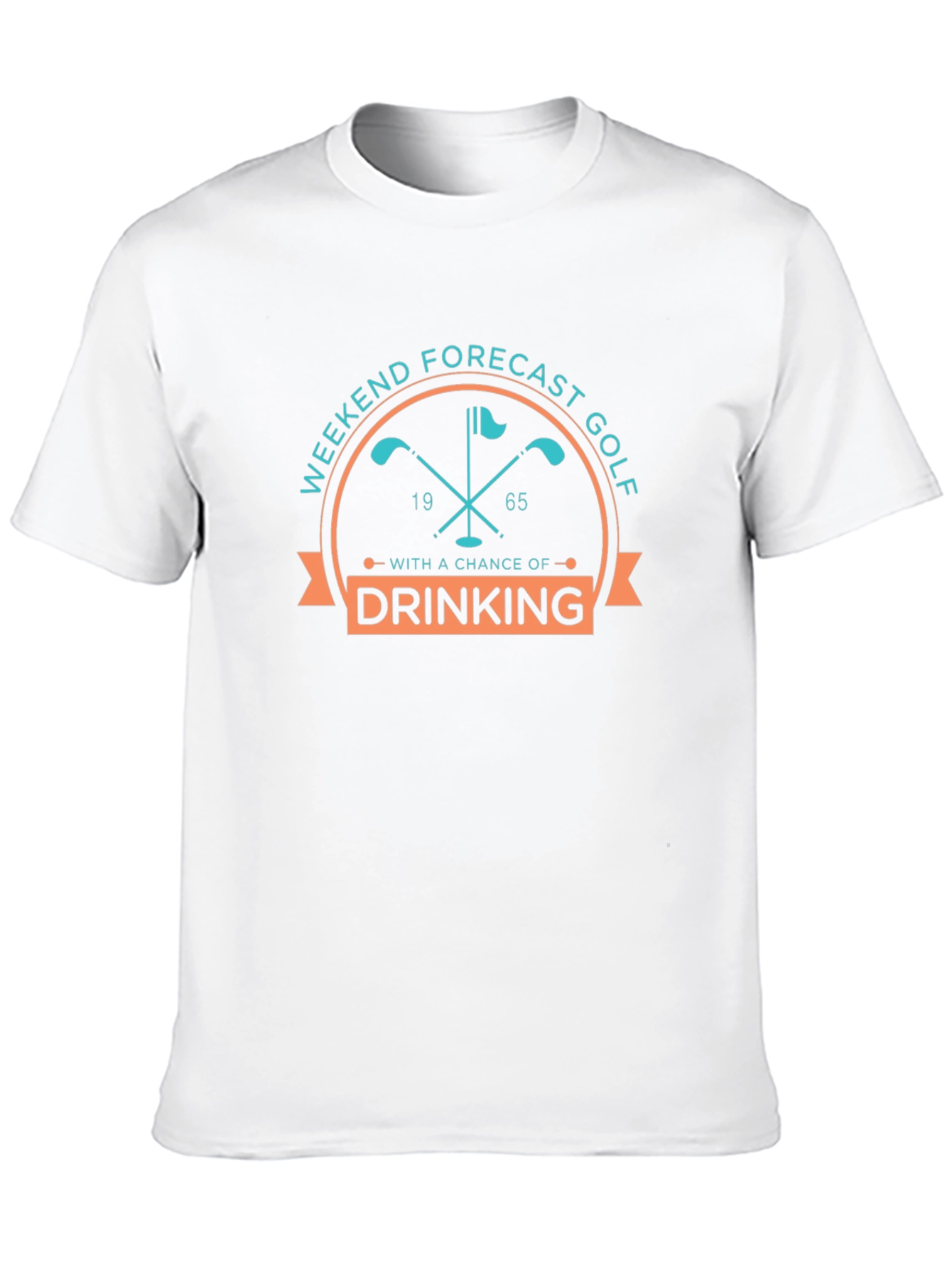 Golf Weekend Forecast Drinking Funny Graphic Tee