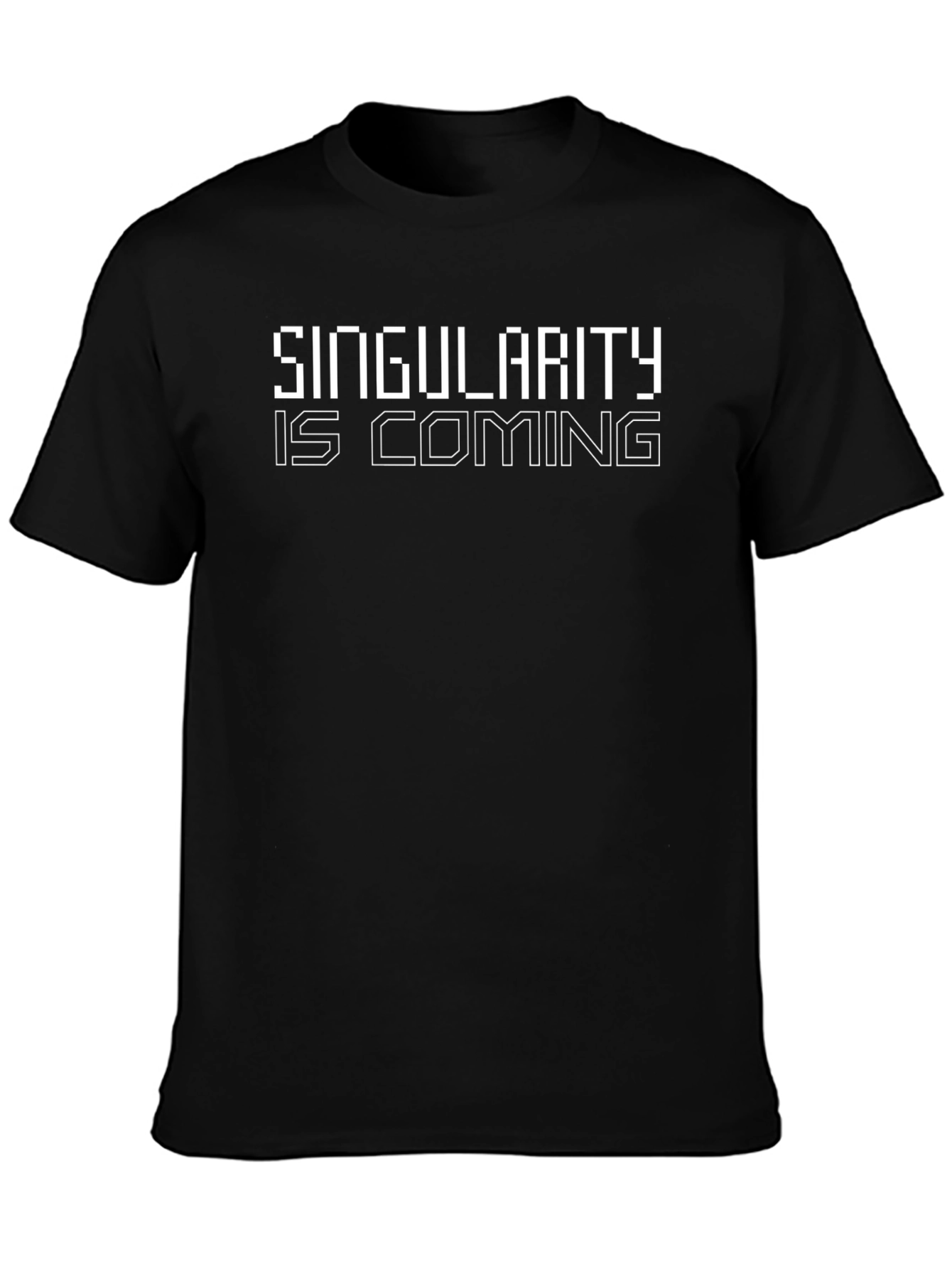 Singularity Is Coming Black Graphic T-Shirt