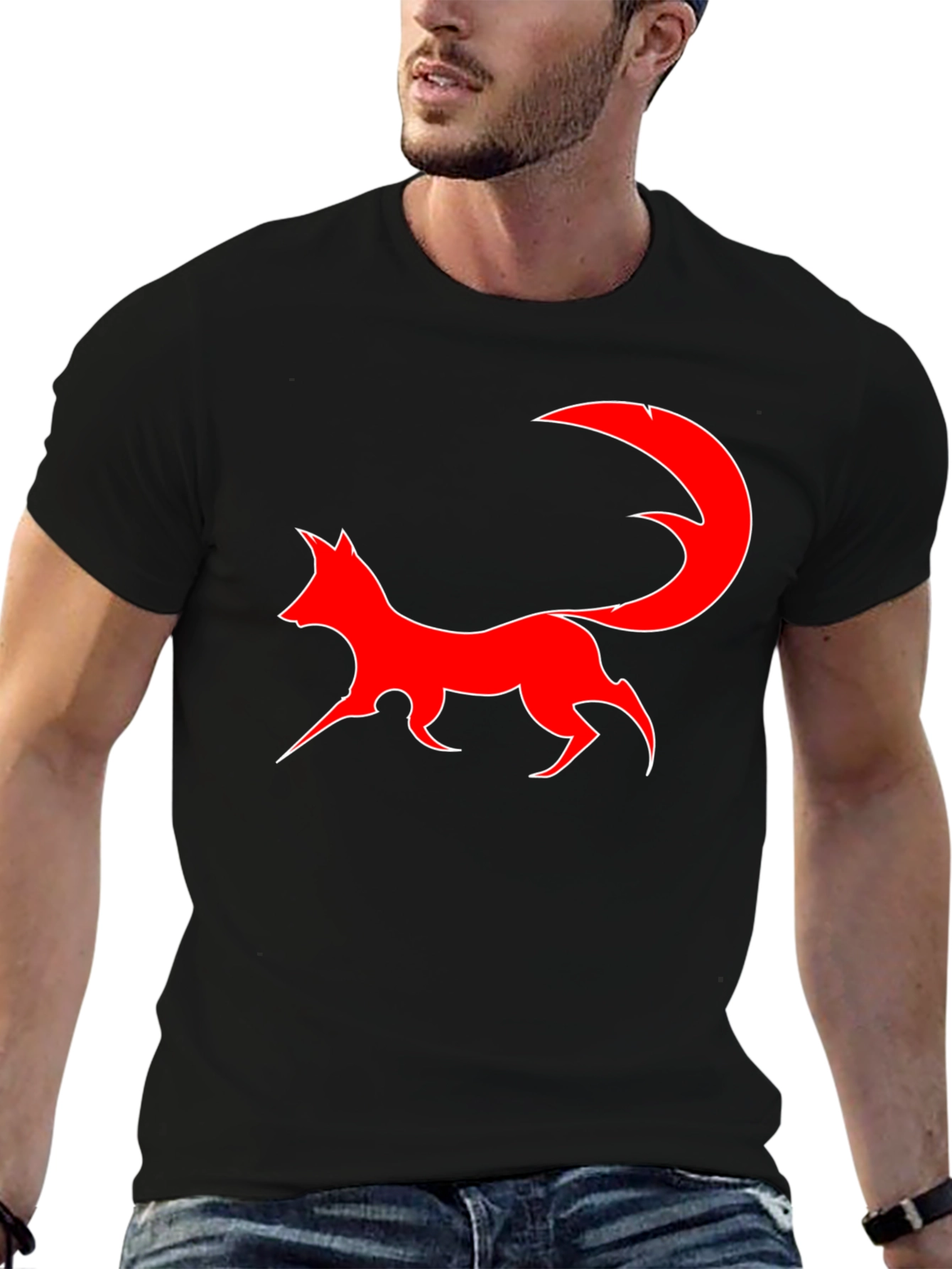 Fox Silhouette Graphic Tee - Black