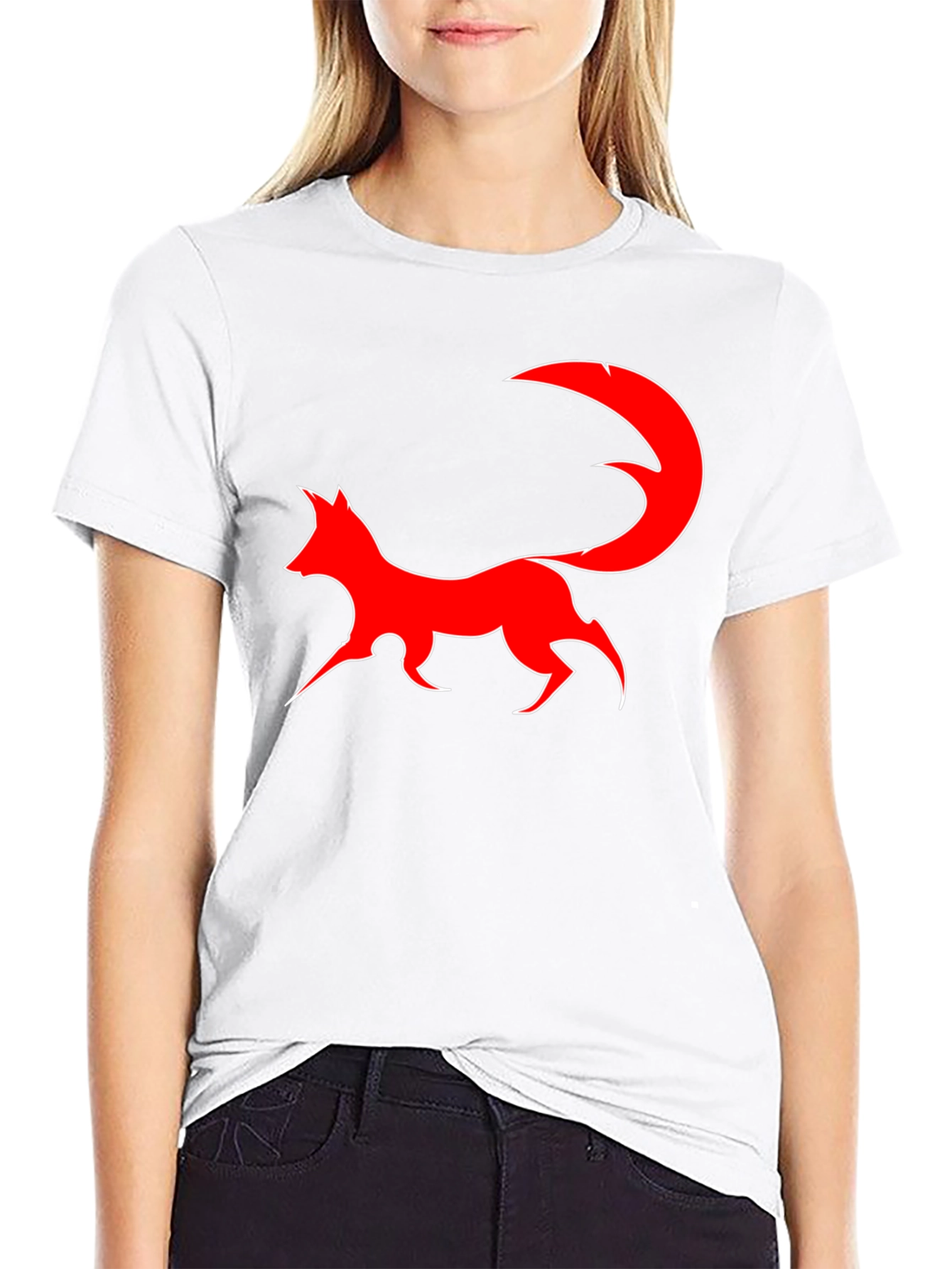 Fox Silhouette Graphic Tee - Black