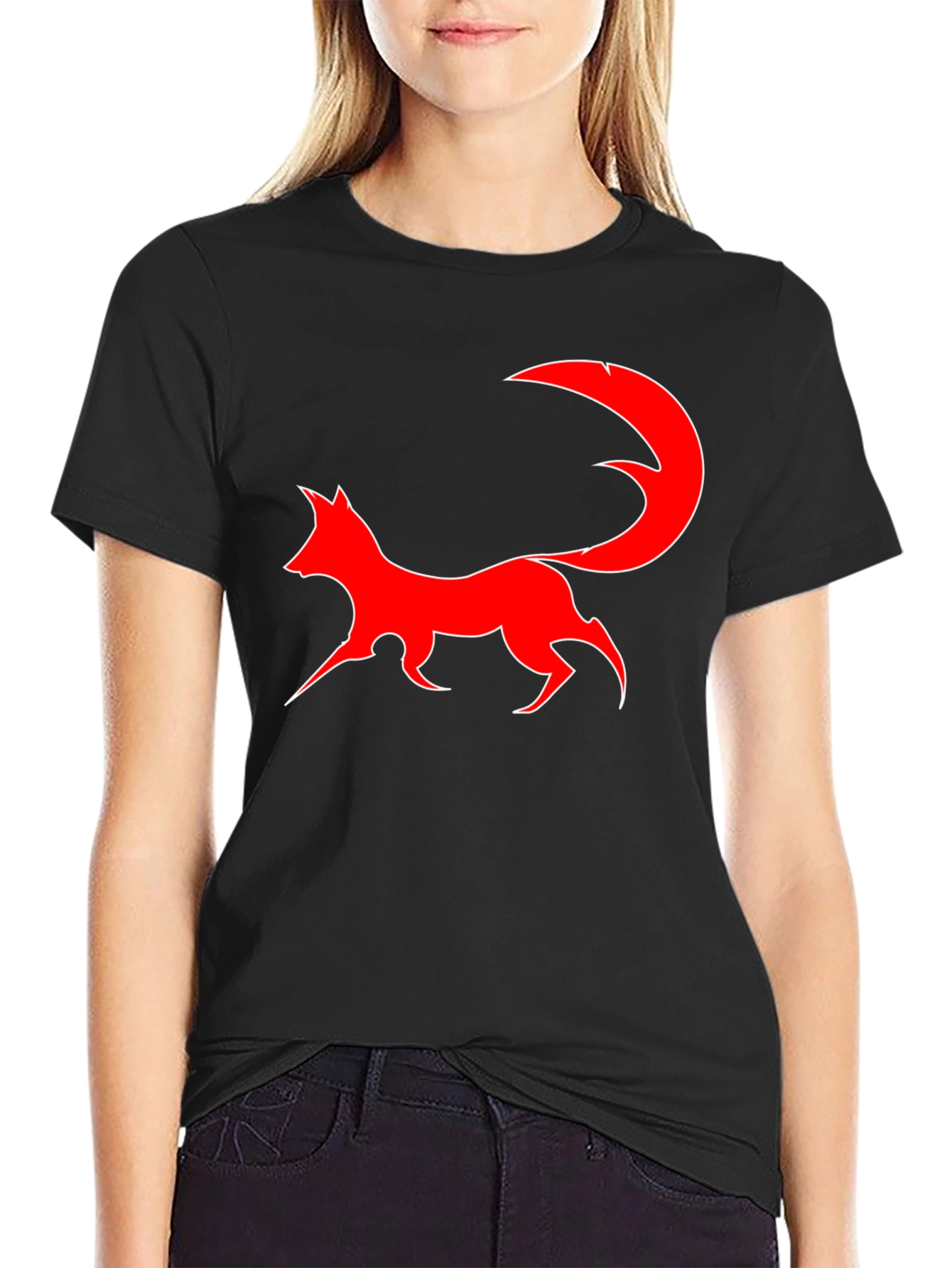 Fox Silhouette Graphic Tee - Black