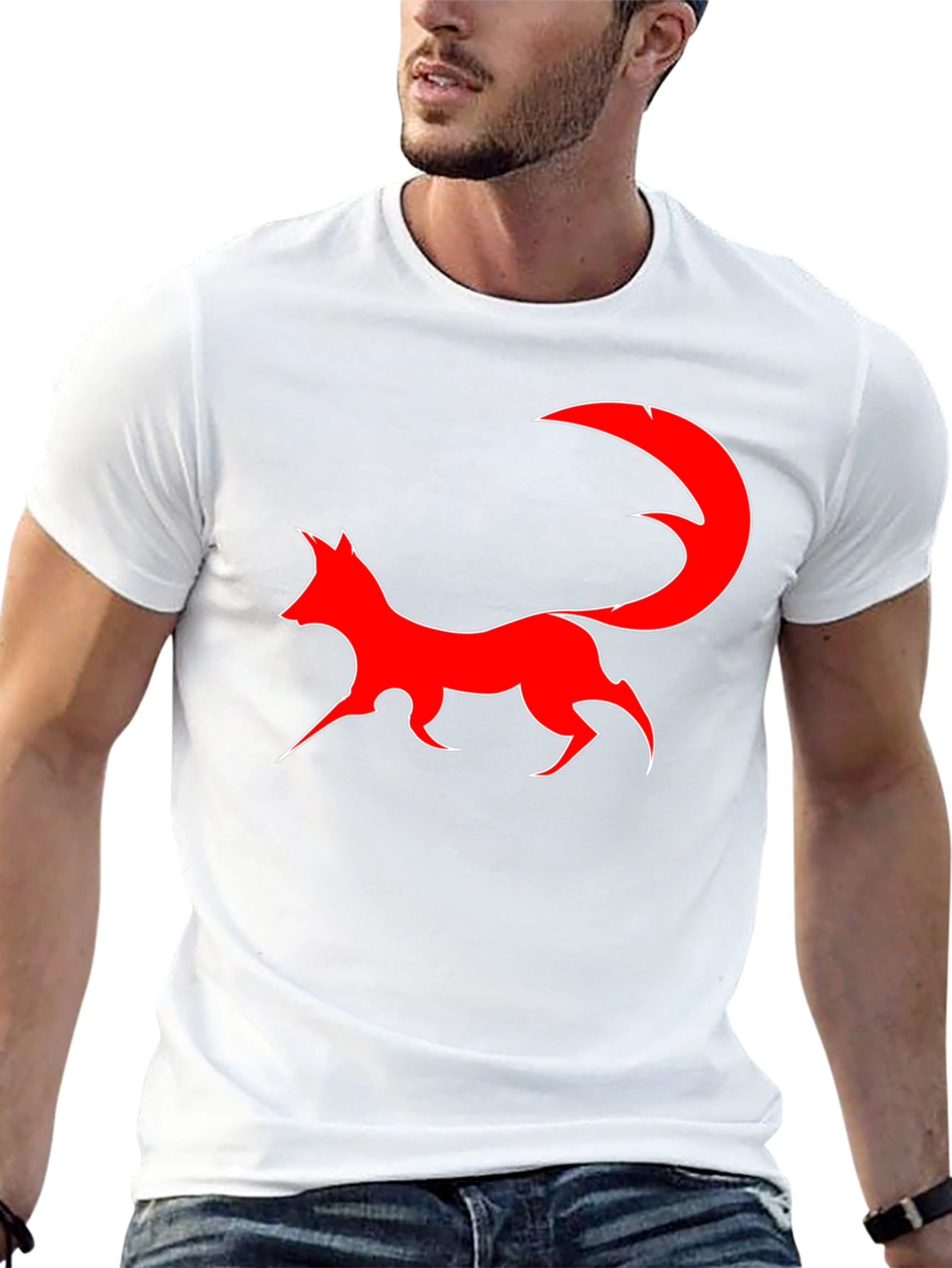 Fox Silhouette Graphic Tee - Black