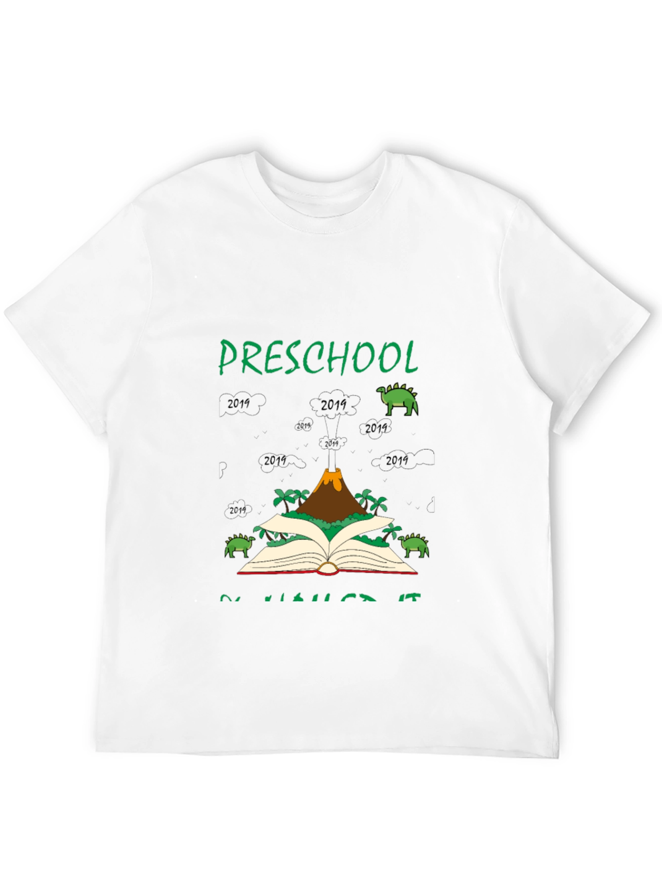 Preschool Graduation T-Shirt - Dinosaur Volcano 2019