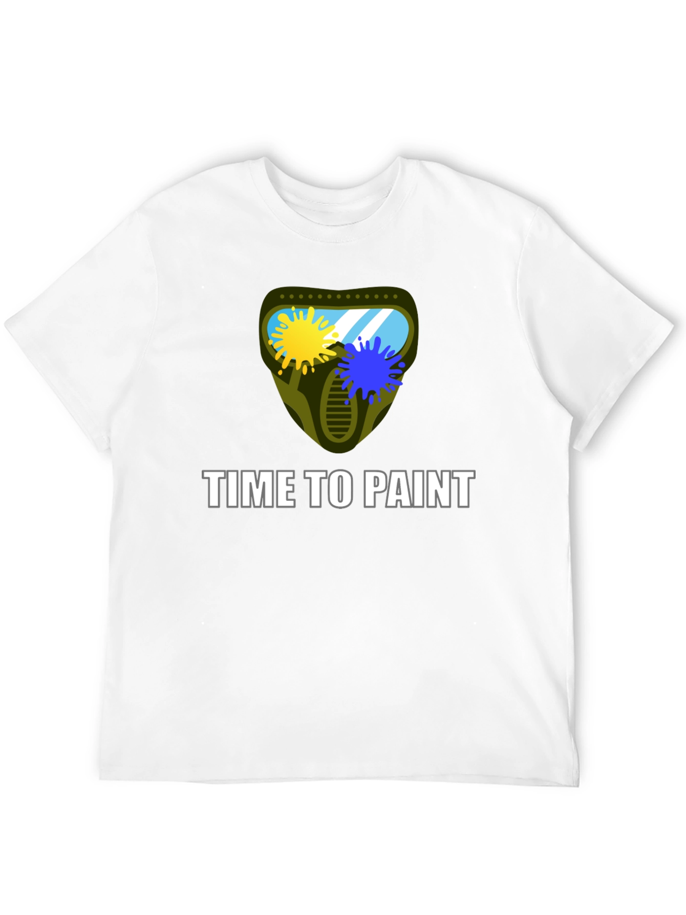 Time to Paint Graphic T-Shirt - Black Cotton Tee