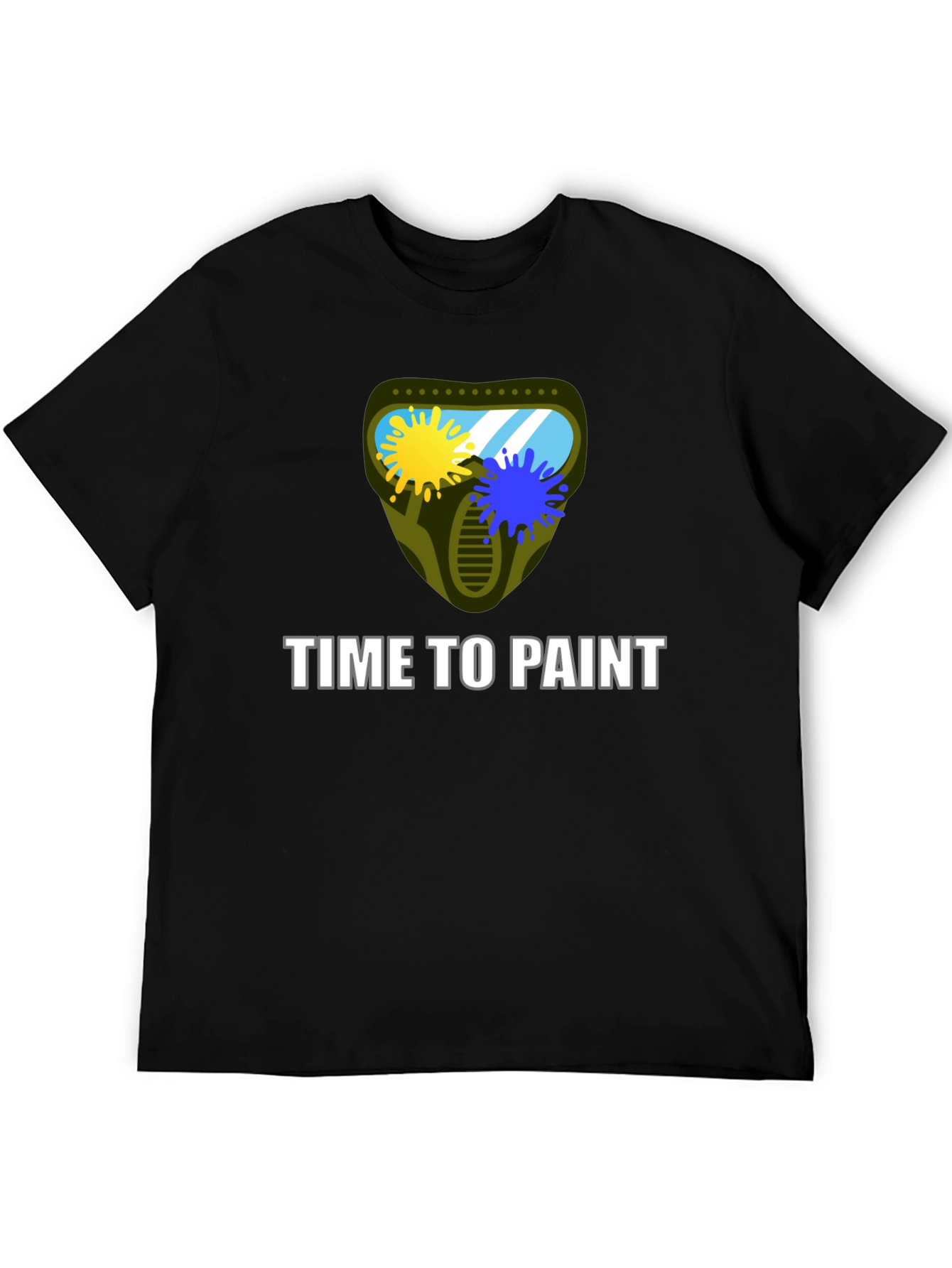 Time to Paint Graphic T-Shirt - Black Cotton Tee