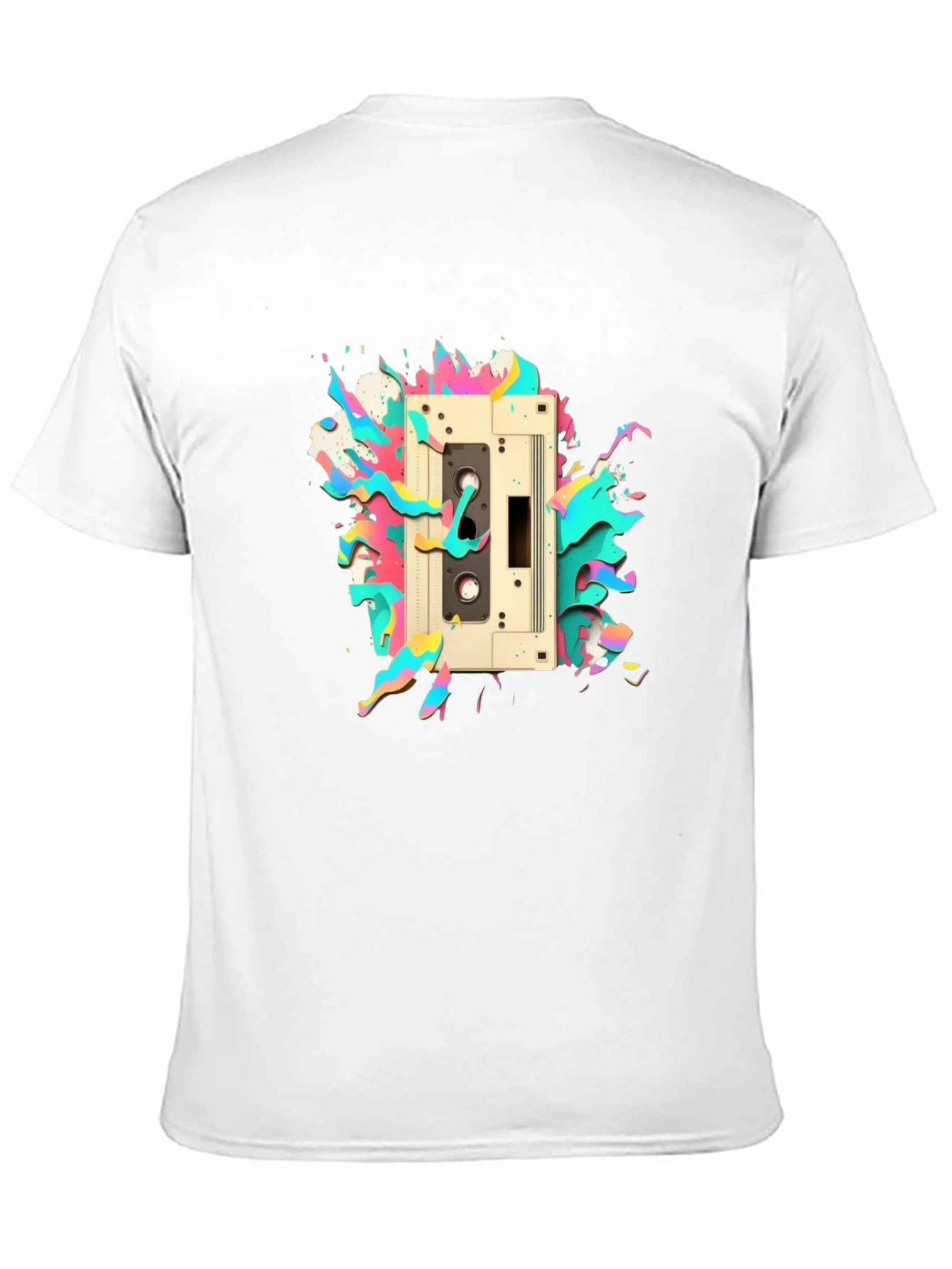 Retro Cassette Tape Graphic Tee - Cool 80s Style