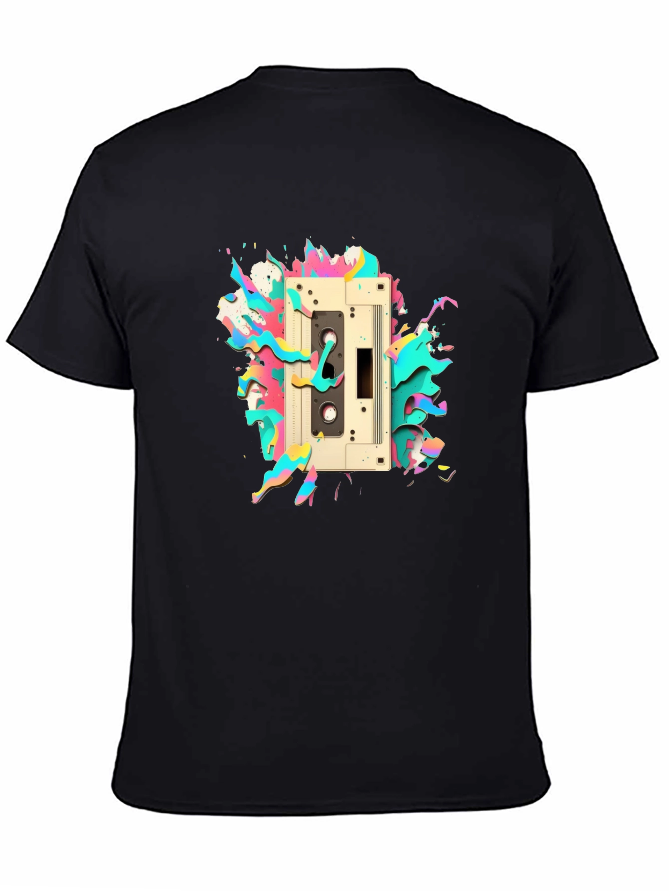 Retro Cassette Tape Graphic Tee - Cool 80s Style