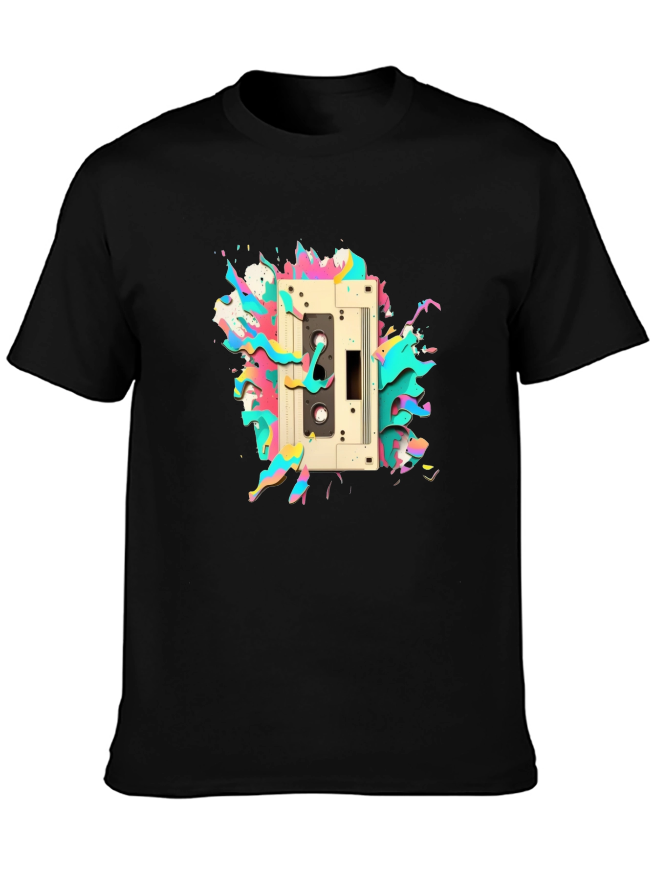 Retro Cassette Tape Graphic Tee - Cool 80s Style