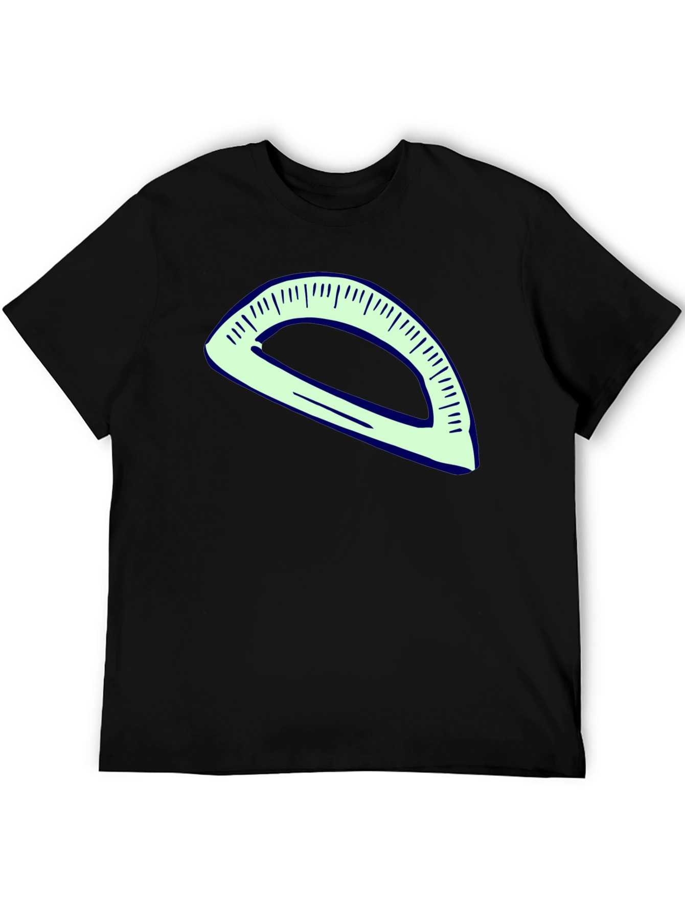 Protractor Graphic Tee - Black Cotton Blend