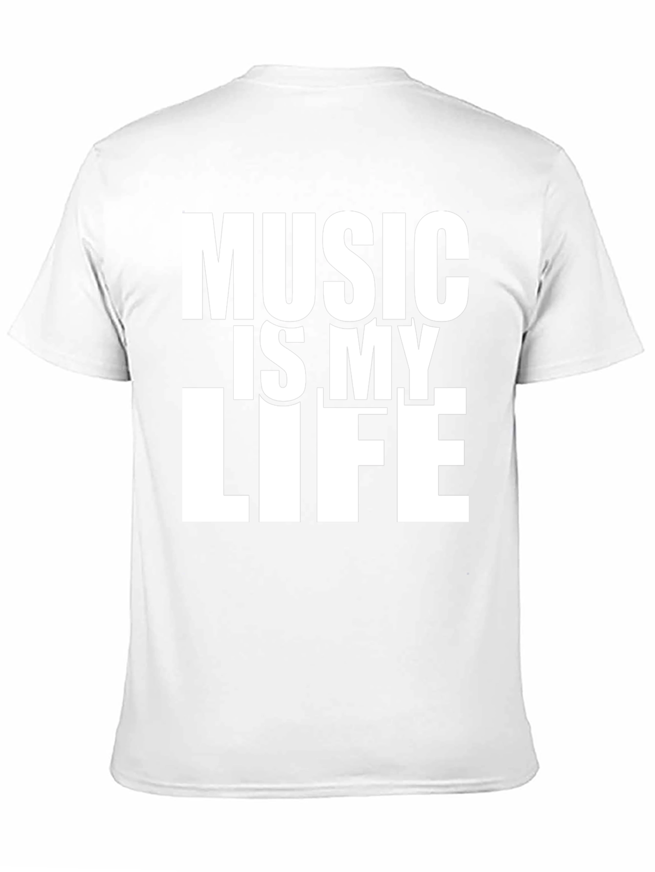 Music is My Life Black Graphic T-Shirt