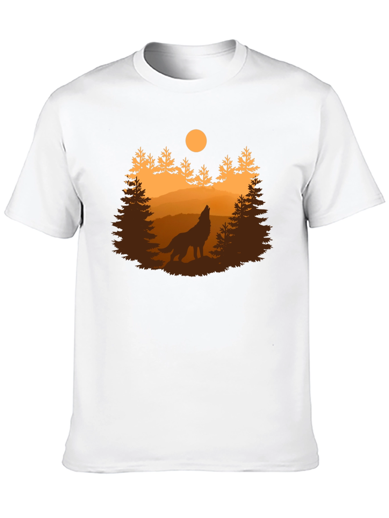 Wolf Howling at Moon T-Shirt