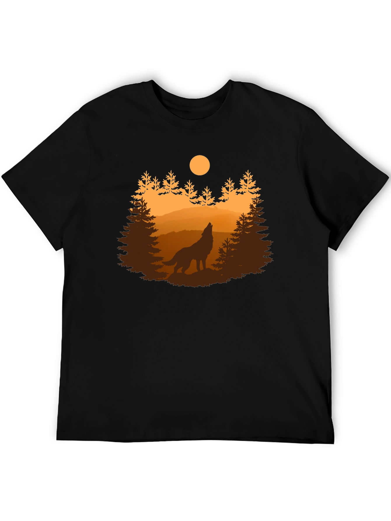 Wolf Howling at Moon T-Shirt