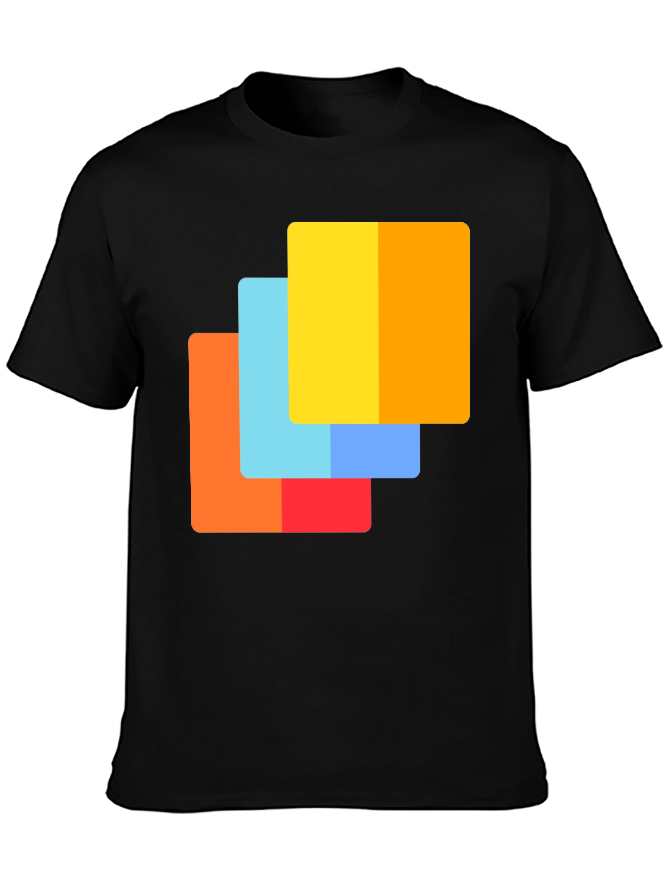 Abstract Squares Graphic Tee - Modern Casual Shirt