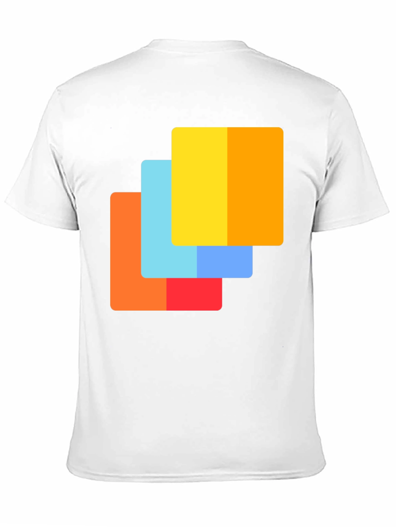 Abstract Squares Graphic Tee - Modern Casual Shirt