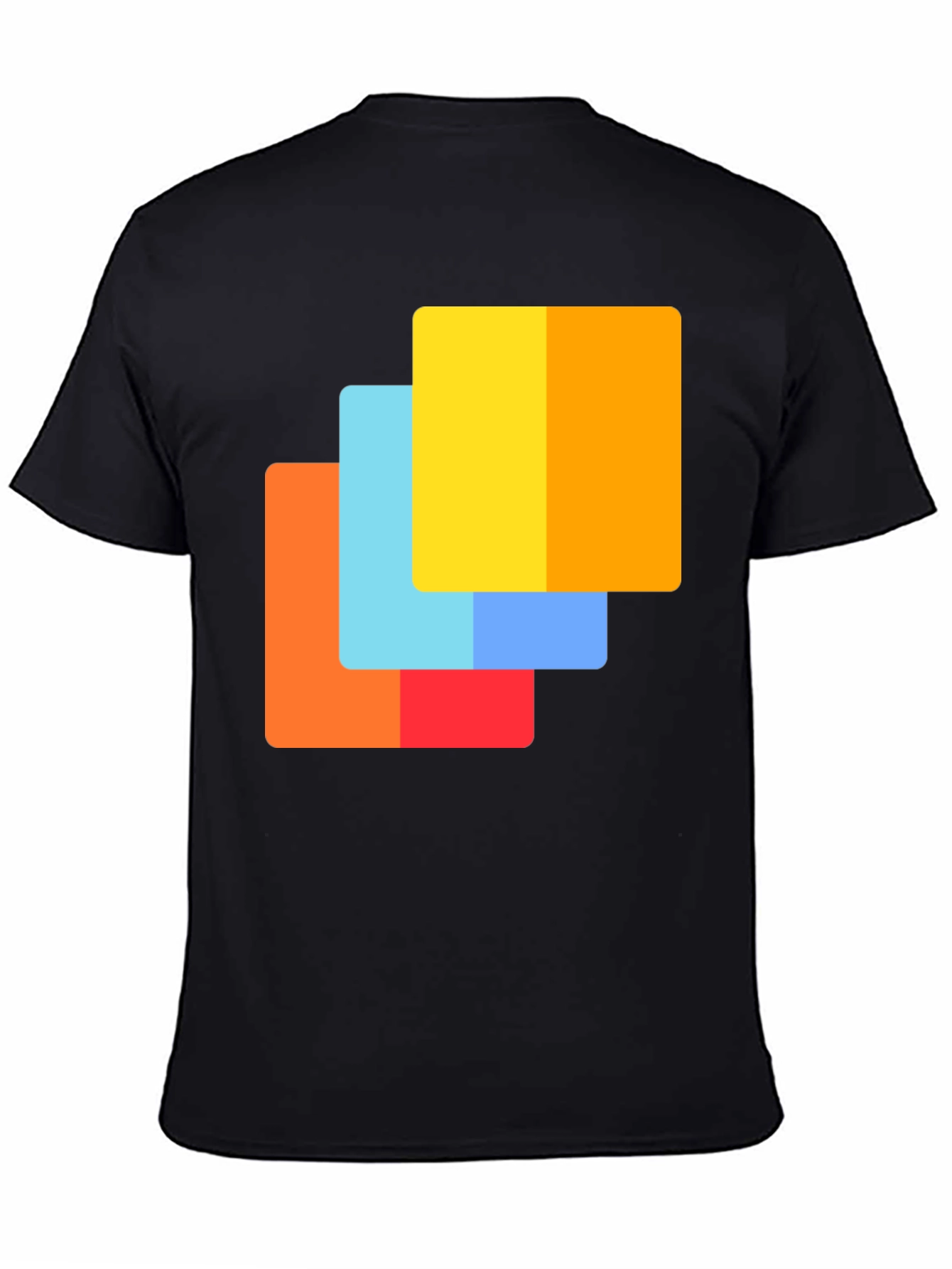 Abstract Squares Graphic Tee - Modern Casual Shirt