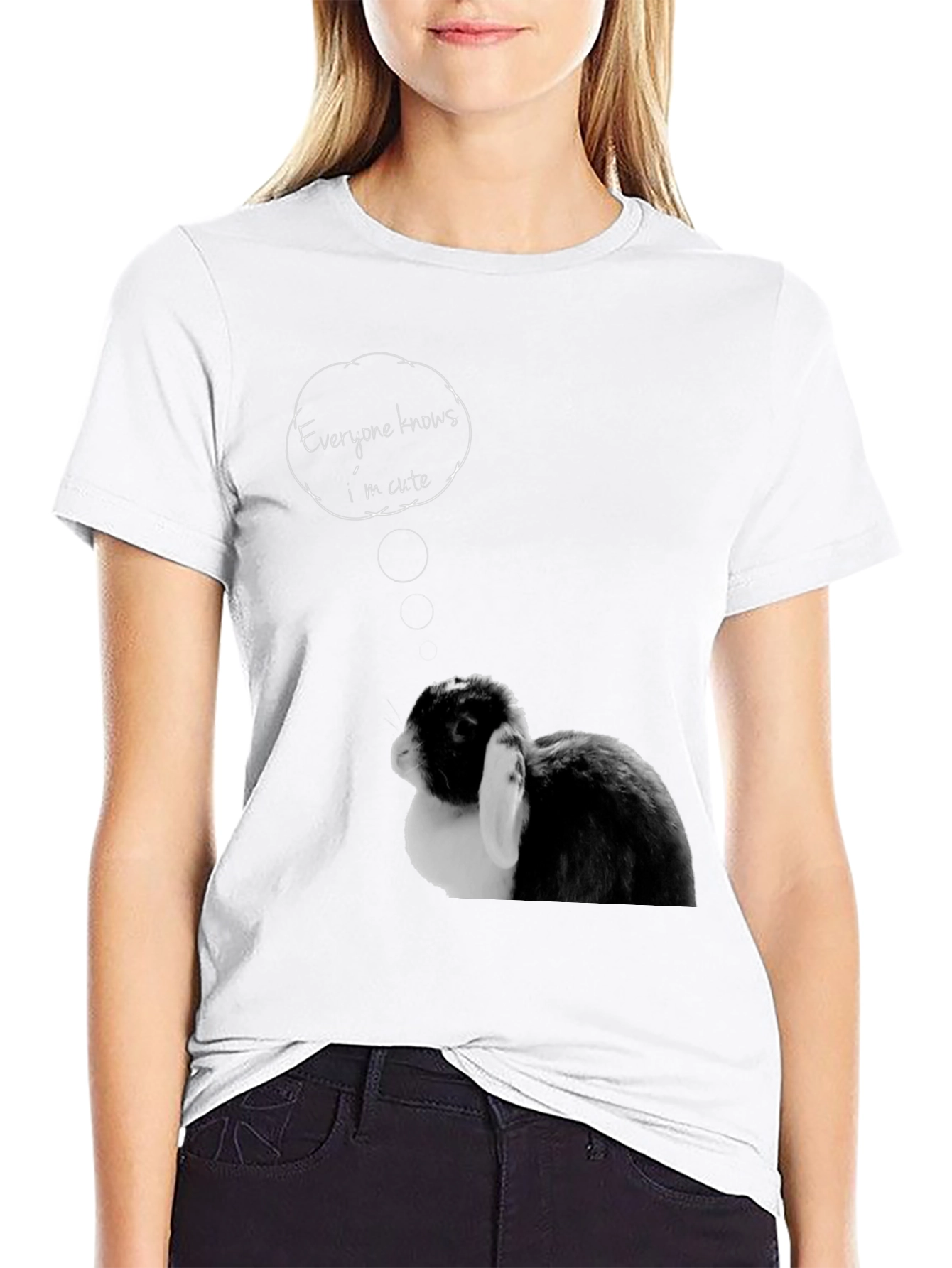 Cute Bunny T-Shirt - Everyone Knows Im Cute