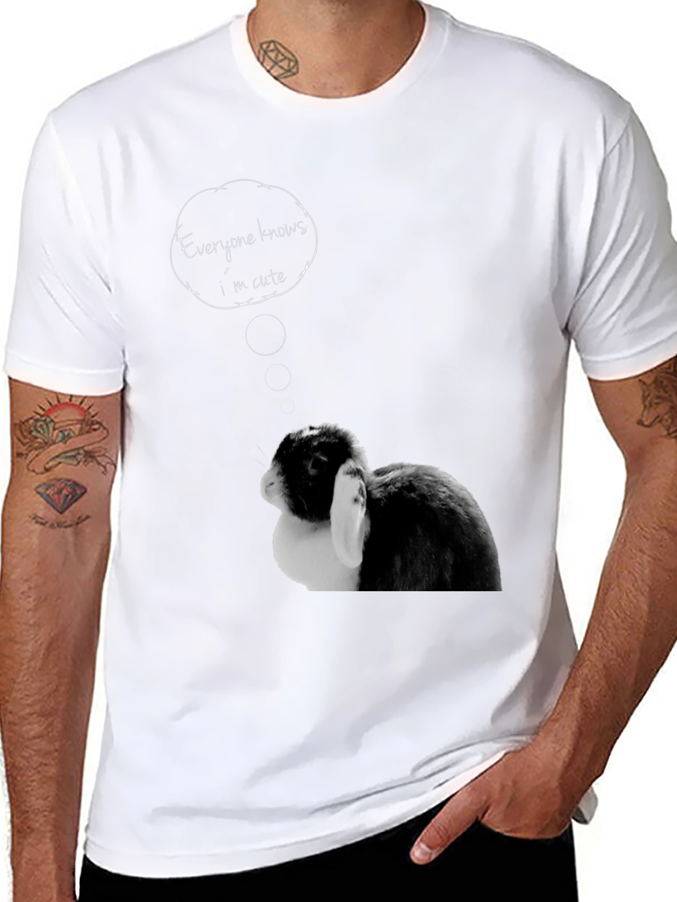Cute Bunny T-Shirt - Everyone Knows Im Cute