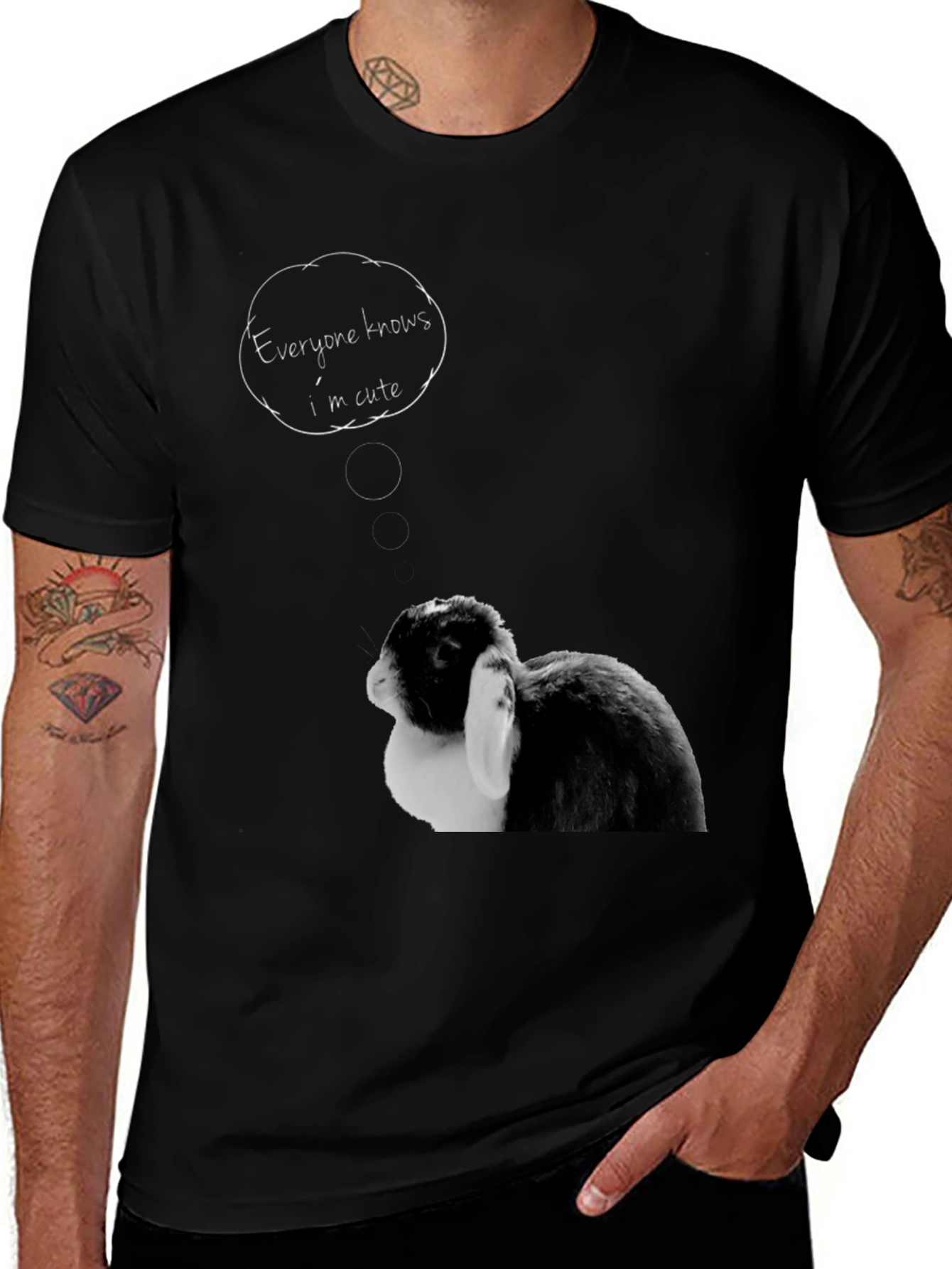 Cute Bunny T-Shirt - Everyone Knows Im Cute