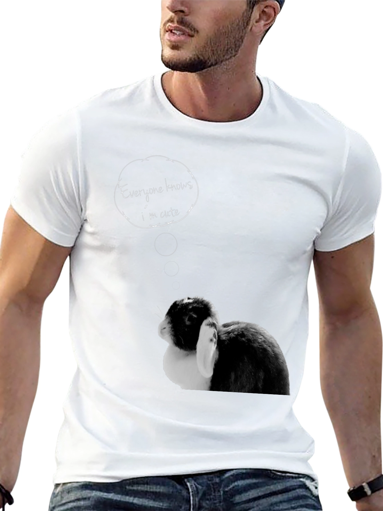 Cute Bunny T-Shirt - Everyone Knows Im Cute