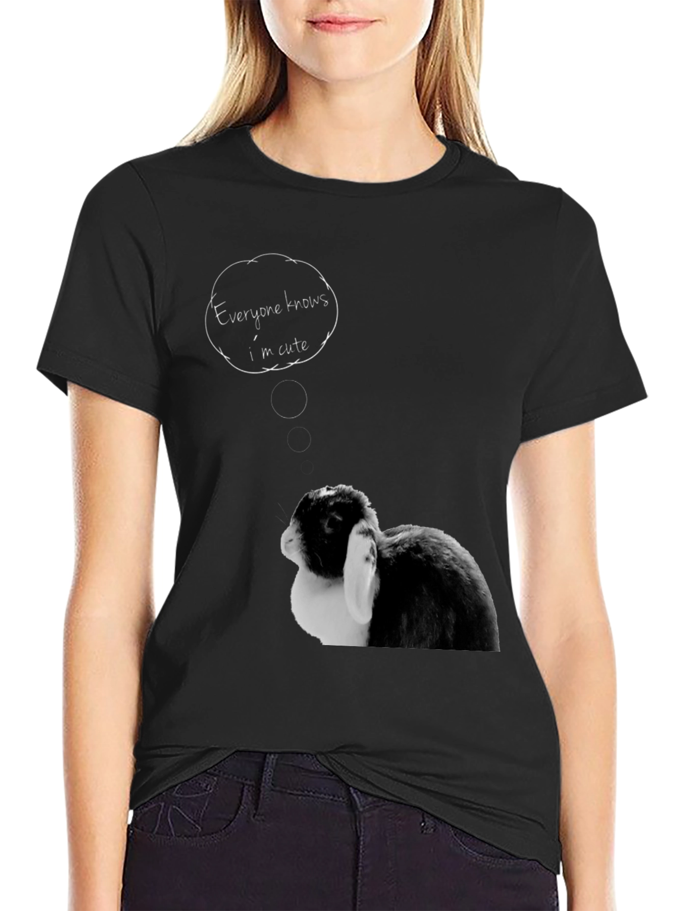 Cute Bunny T-Shirt - Everyone Knows Im Cute