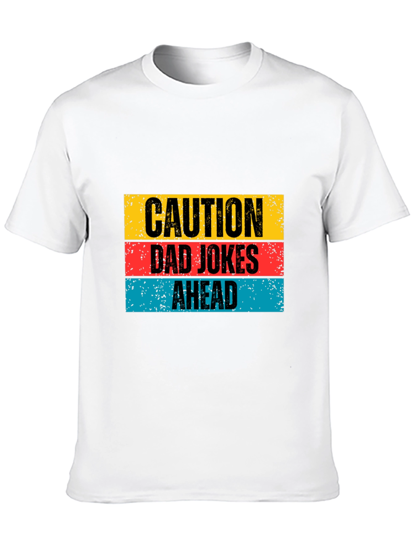 Caution Dad Jokes Ahead Graphic Tee