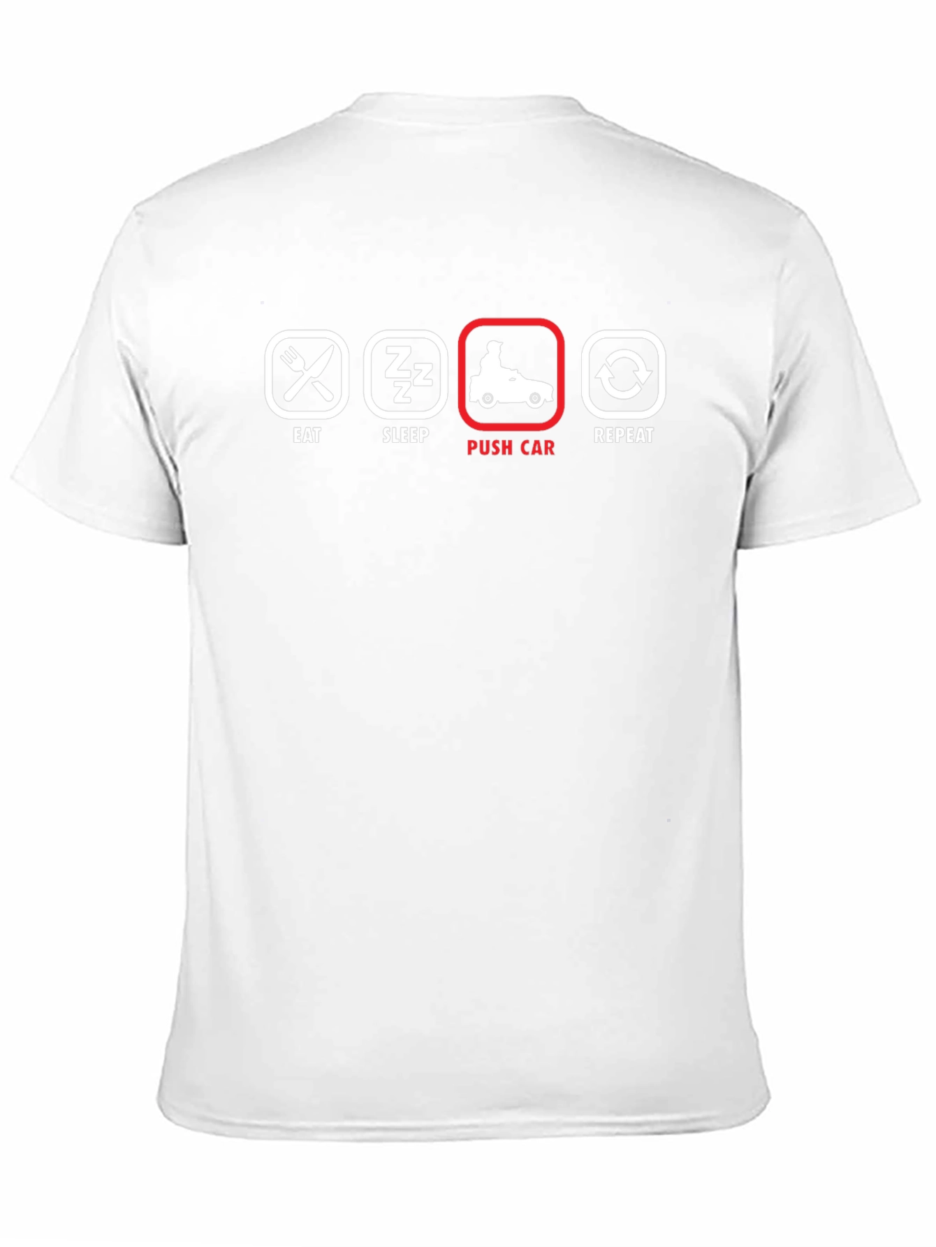 Eat Sleep Push Car Repeat - Black T-Shirt