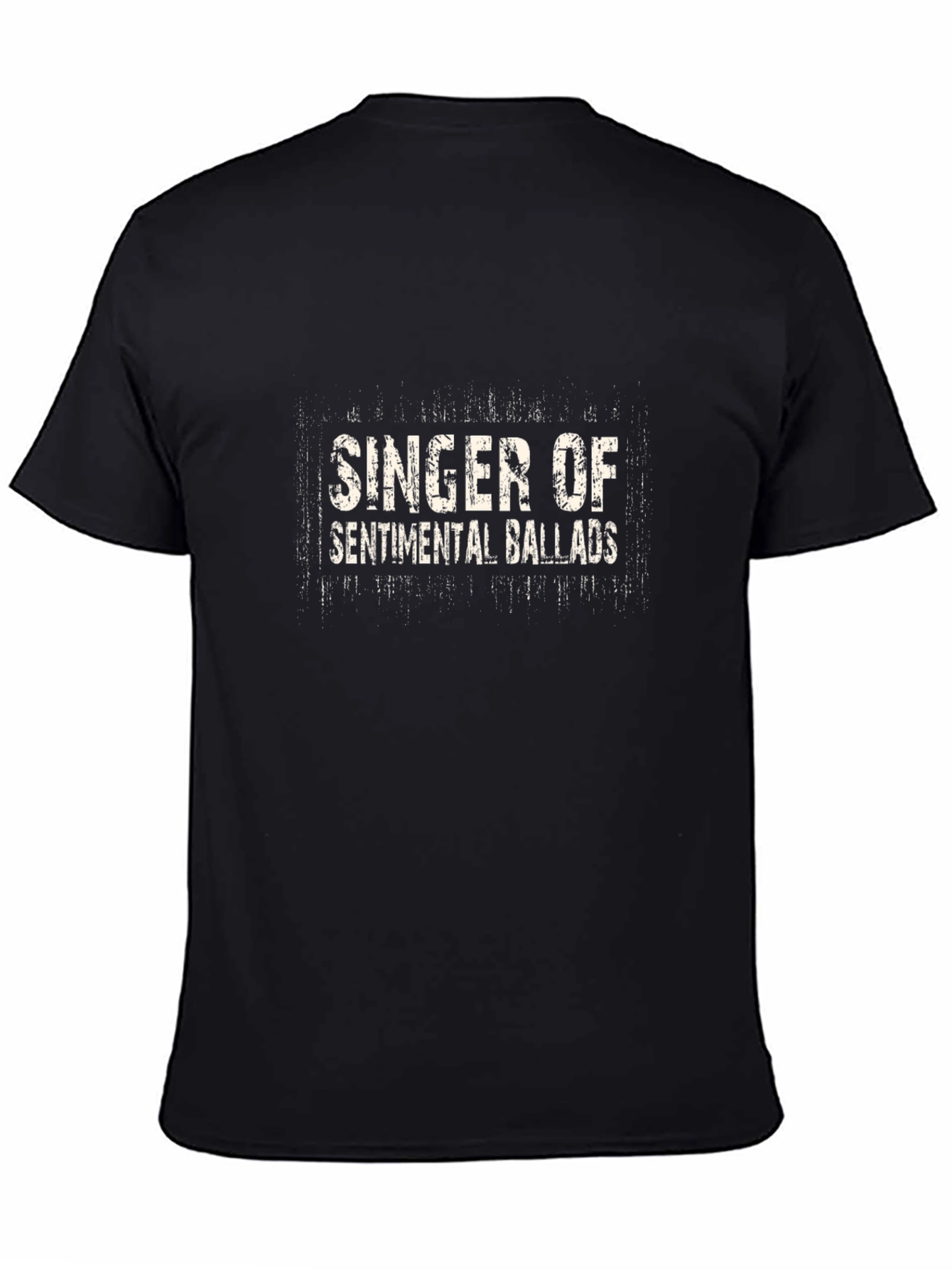Singer of Sentimental Ballads Black Graphic T-Shirt