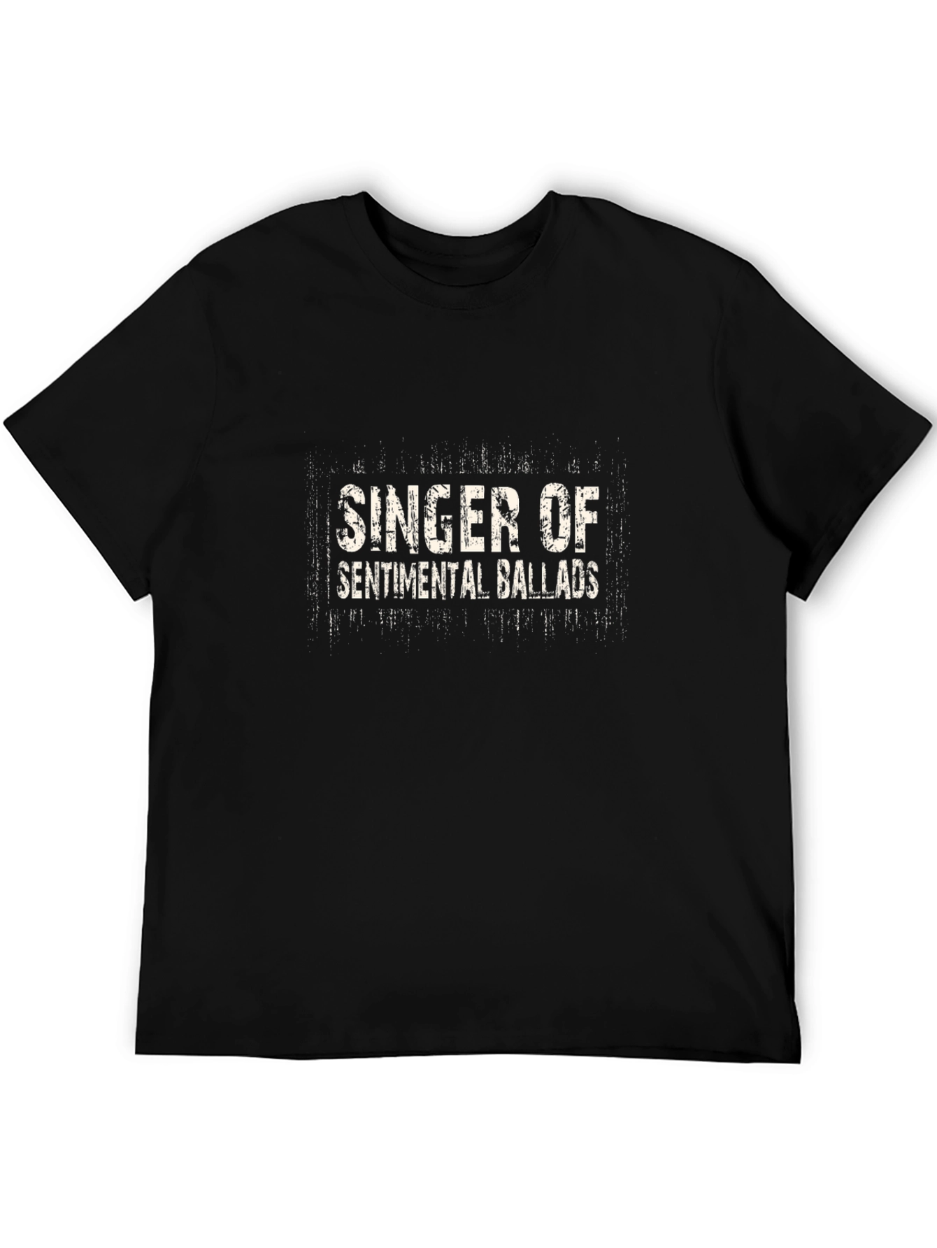 Singer of Sentimental Ballads Black Graphic T-Shirt