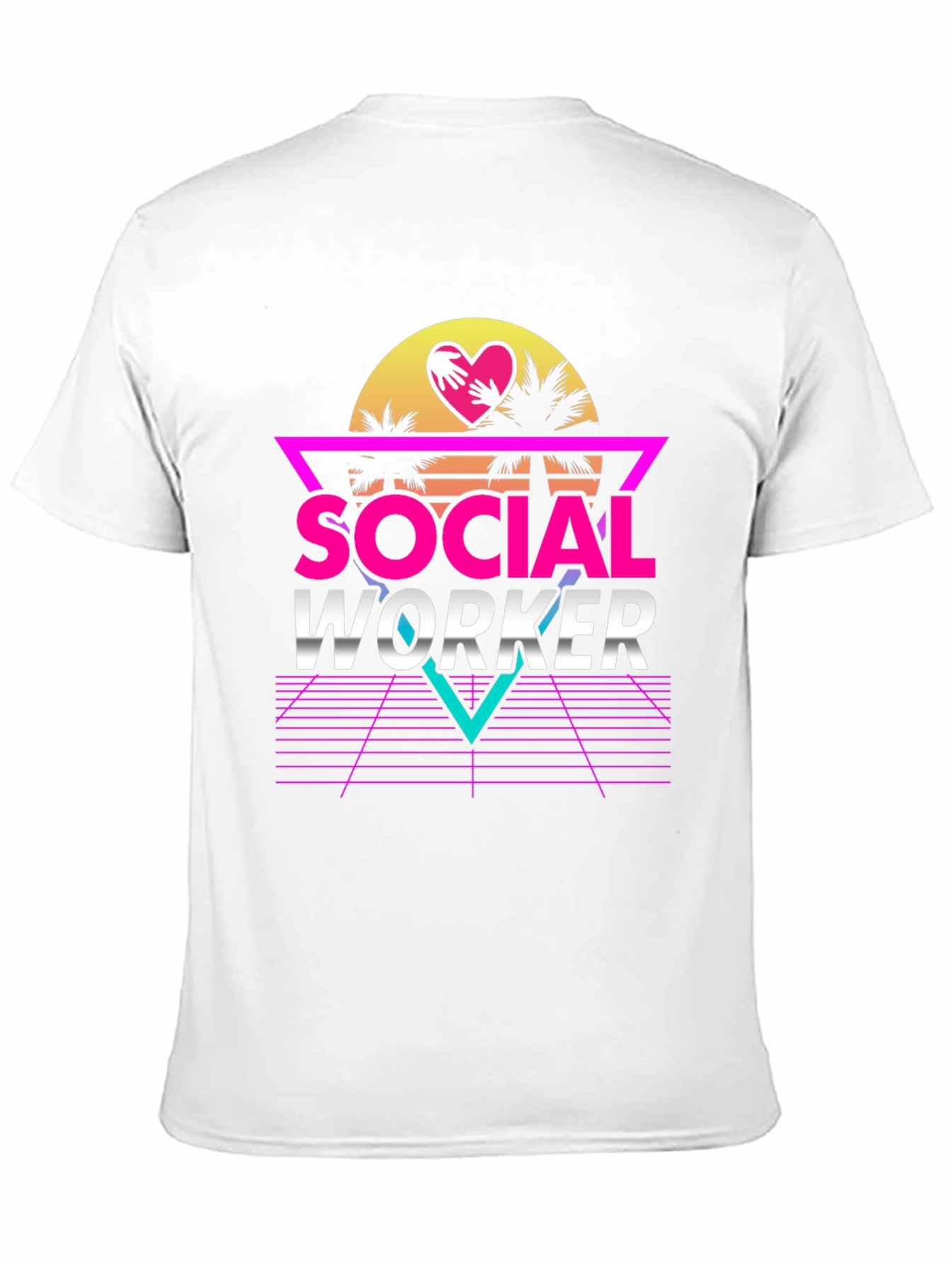 Retro Social Worker T-Shirt - 80s Style Design