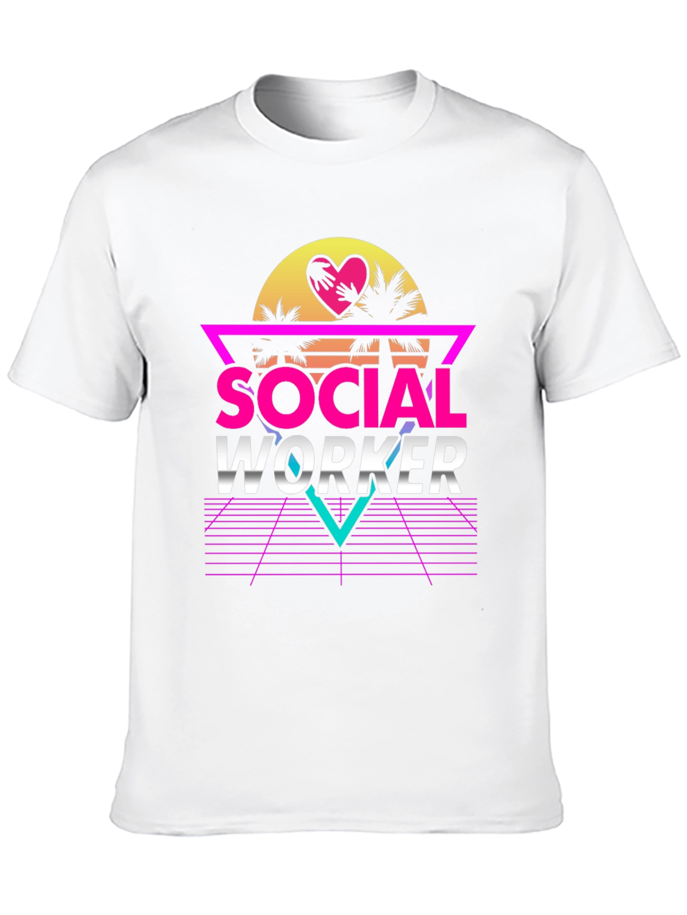 Retro Social Worker T-Shirt - 80s Style Design