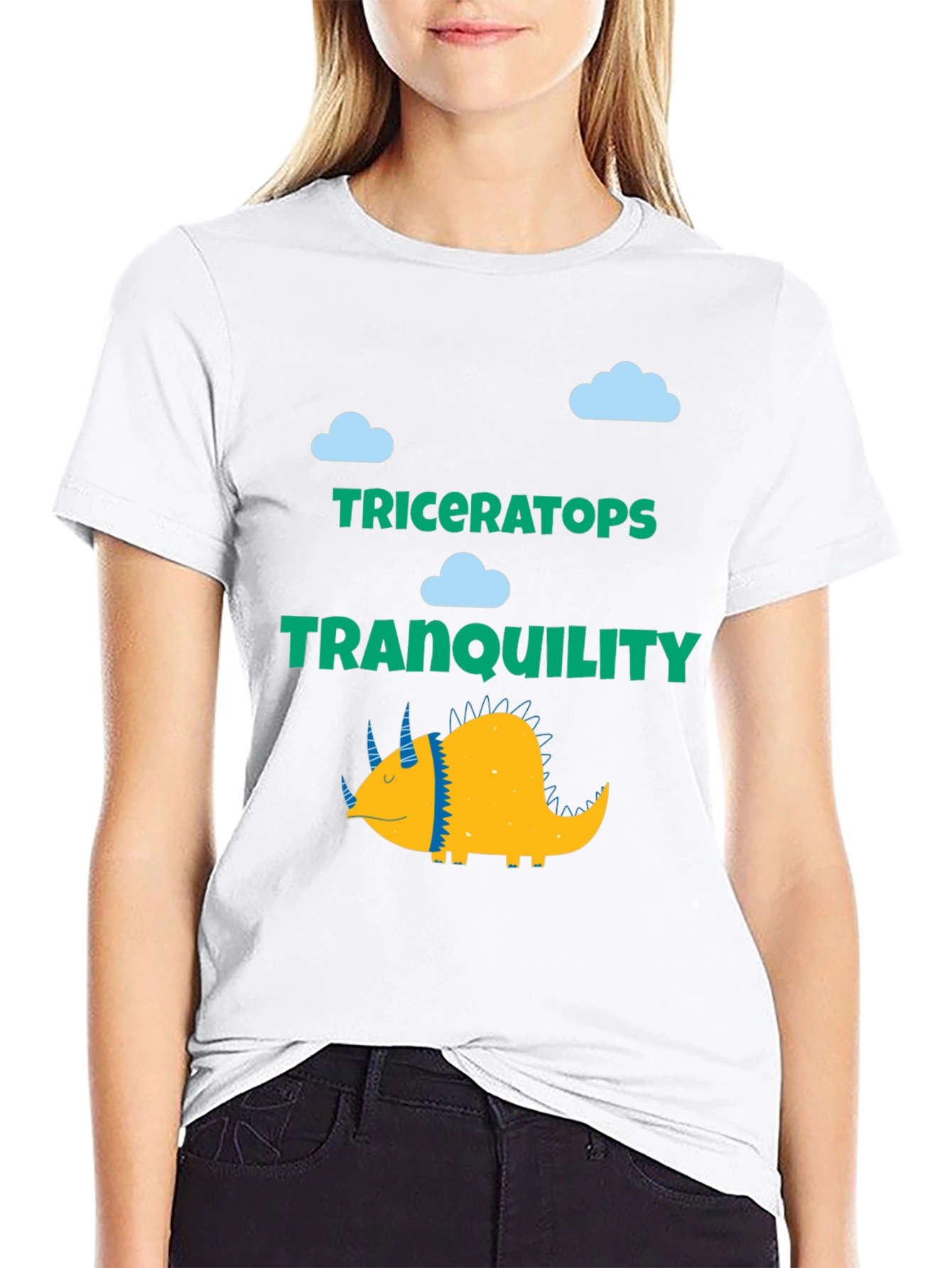 Triceratops Tranquility Graphic Tee