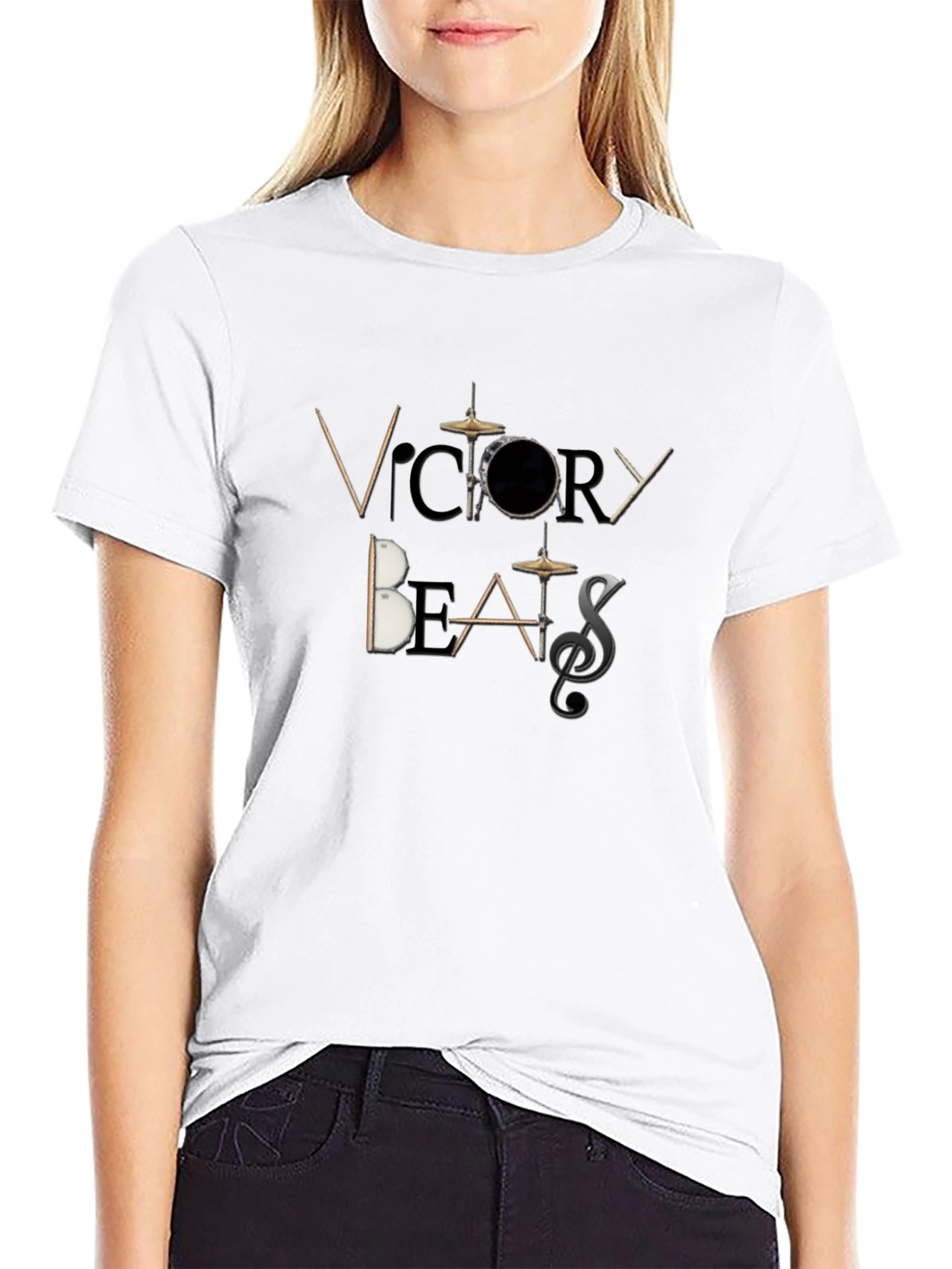 Victory Beats Black Graphic T-Shirt
