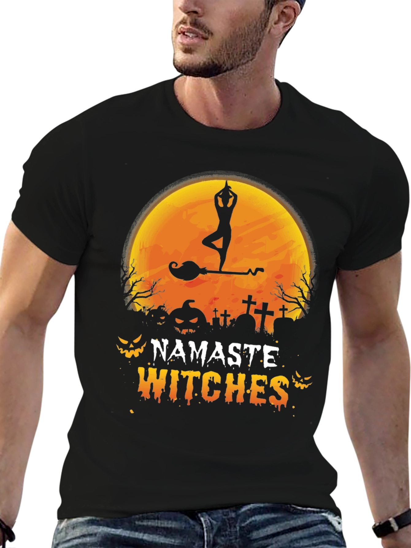 Namaste Witches Halloween Yoga T-Shirt
