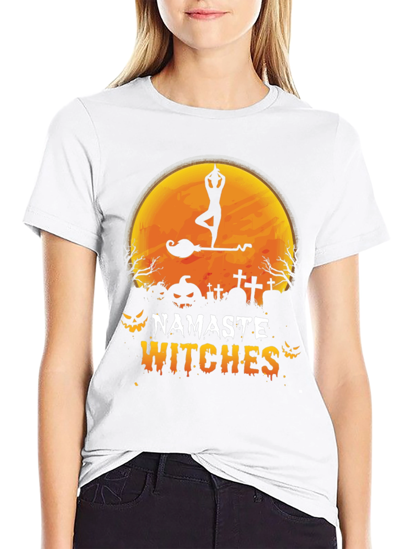 Namaste Witches Halloween Yoga T-Shirt