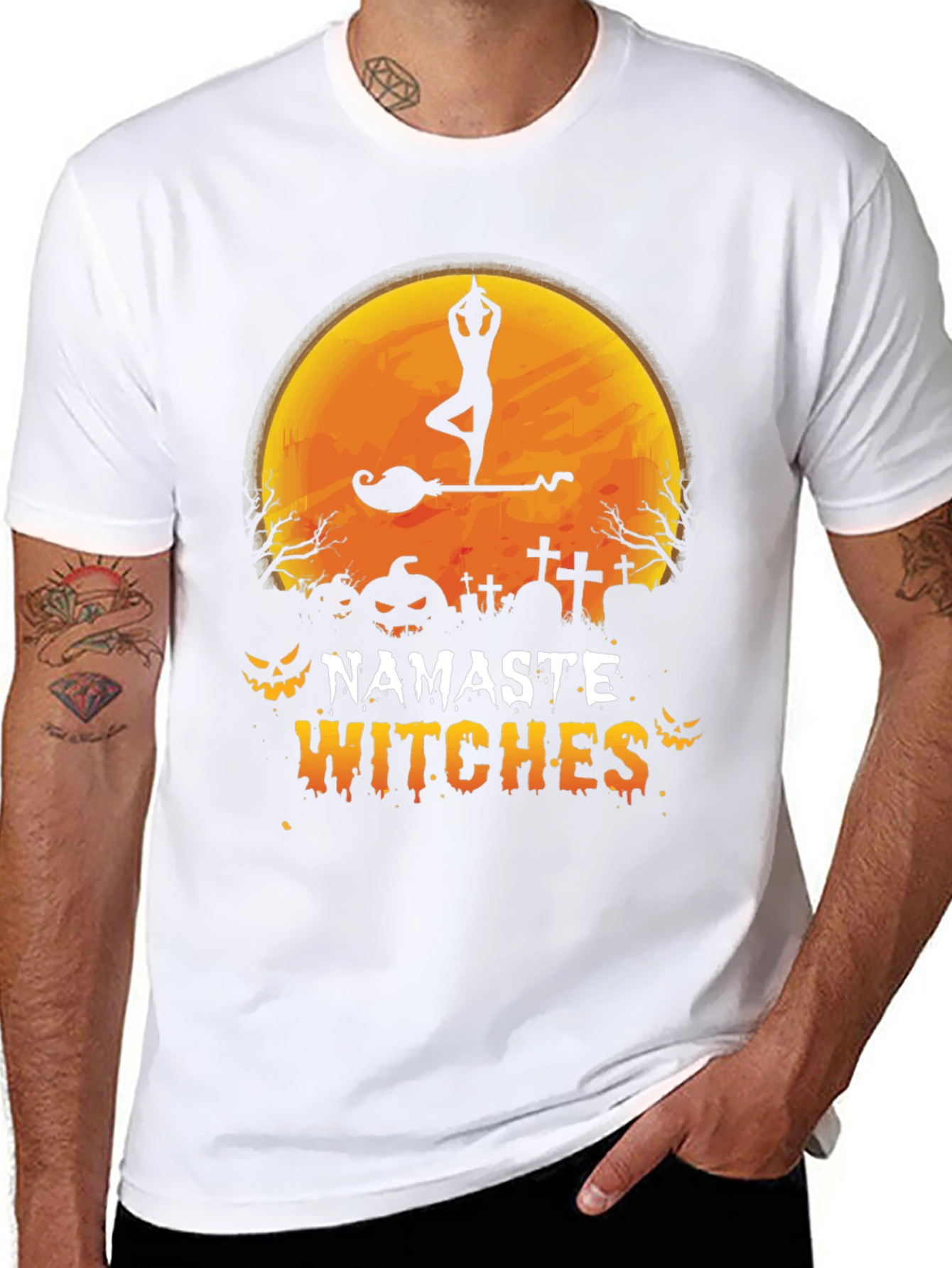 Namaste Witches Halloween Yoga T-Shirt